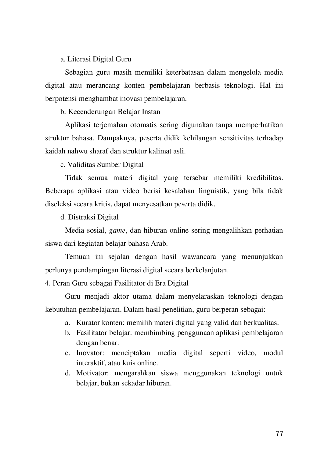 JURIS Urgensi Bahasa Arab dalam Pendidikan Islam di Era Digital