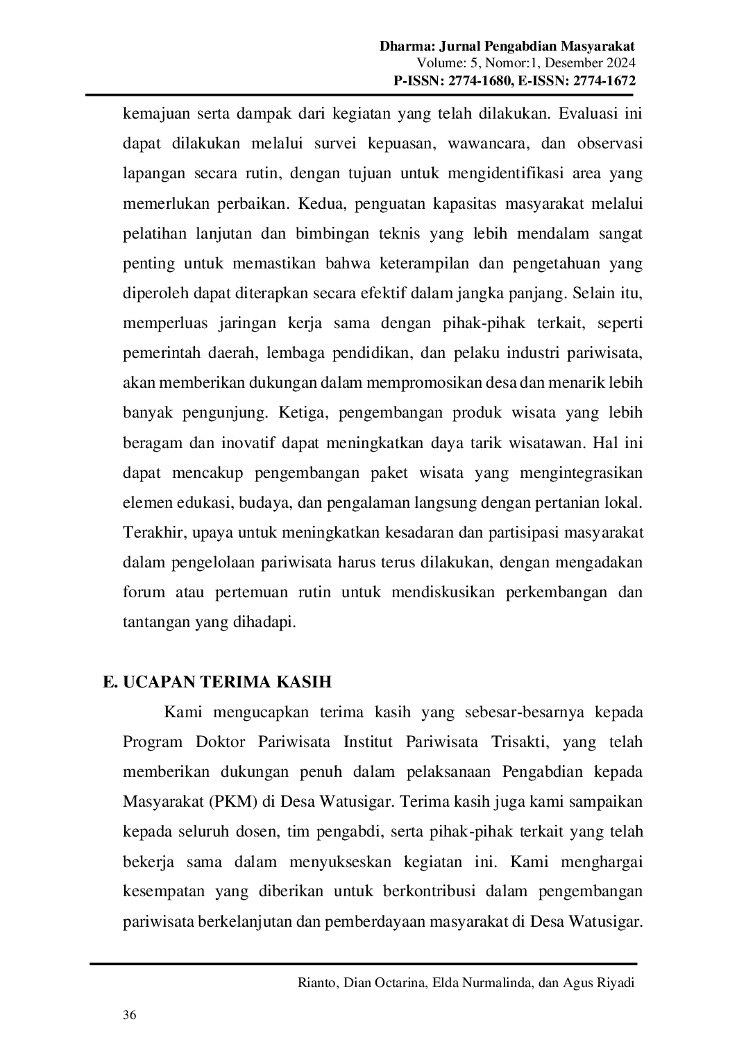 JURIS Pemberdayaan Masyarakat Melalui Pengembangan Keterampilan Penguatan Kelembagaan dan Peningkatan Partisipasi dalam Mempersiapkan Desa Wisata