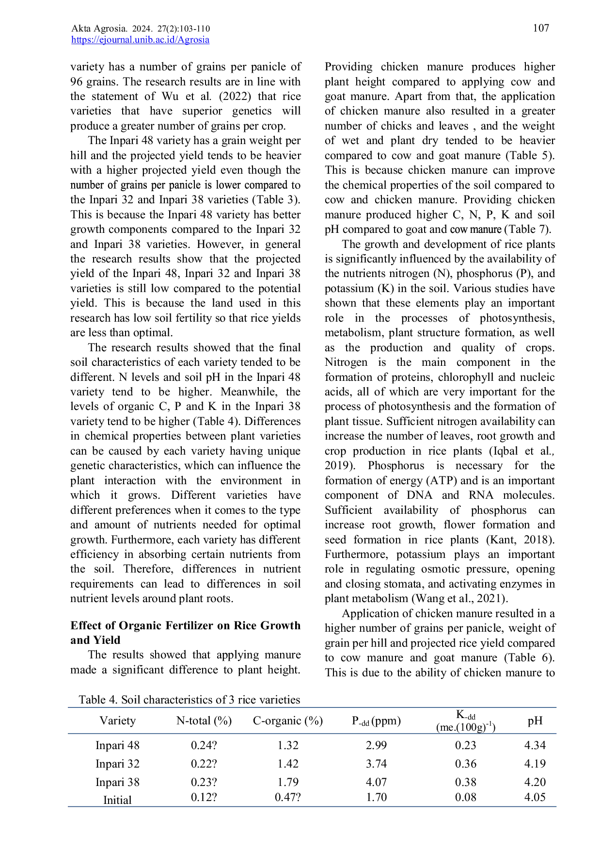 JURIS Organic Fertilizer Application on Three Varieties of Irrigated Low land Rice Oryza sativa L
