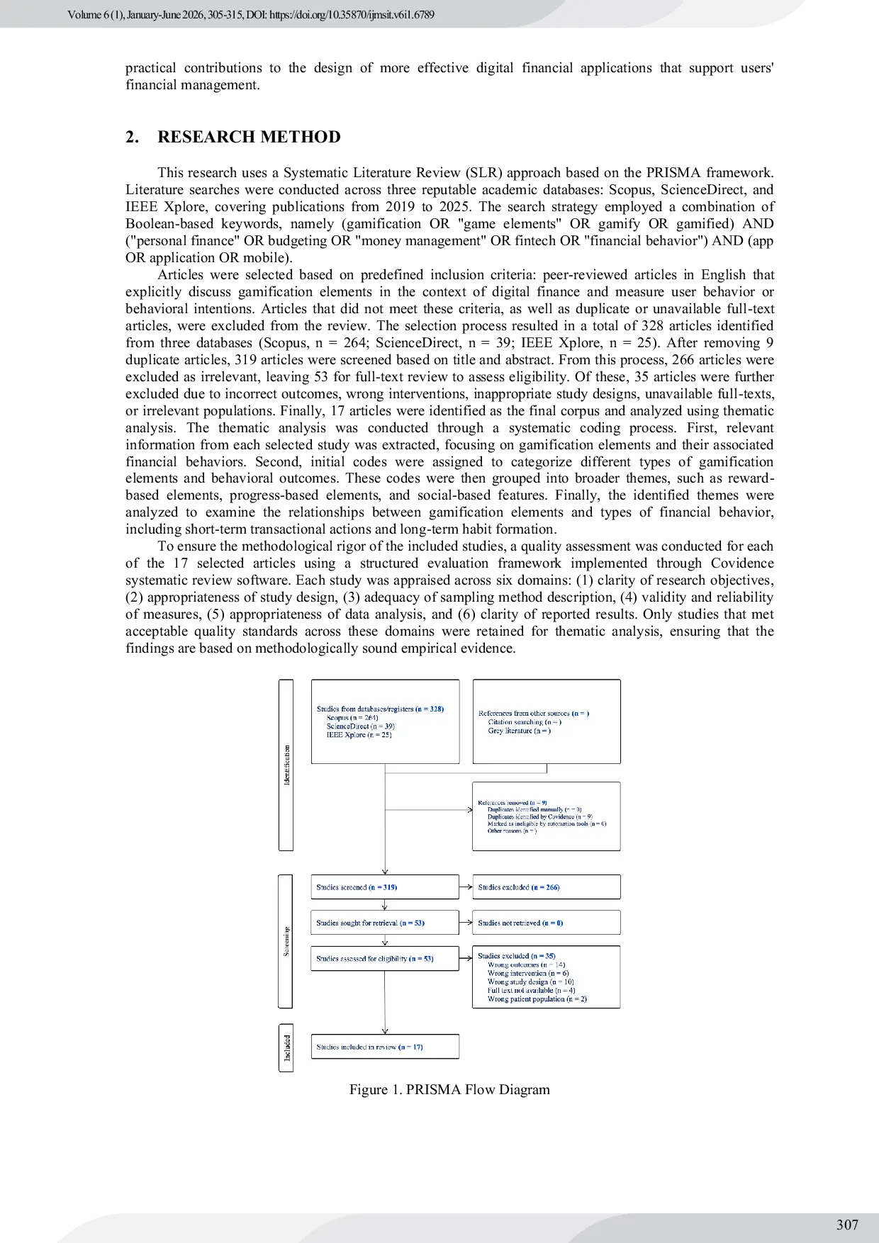 JURIS Exploring the Influence of Gamification on Financial Behavior in Digital Financial Applications A Systematic Literature Review
