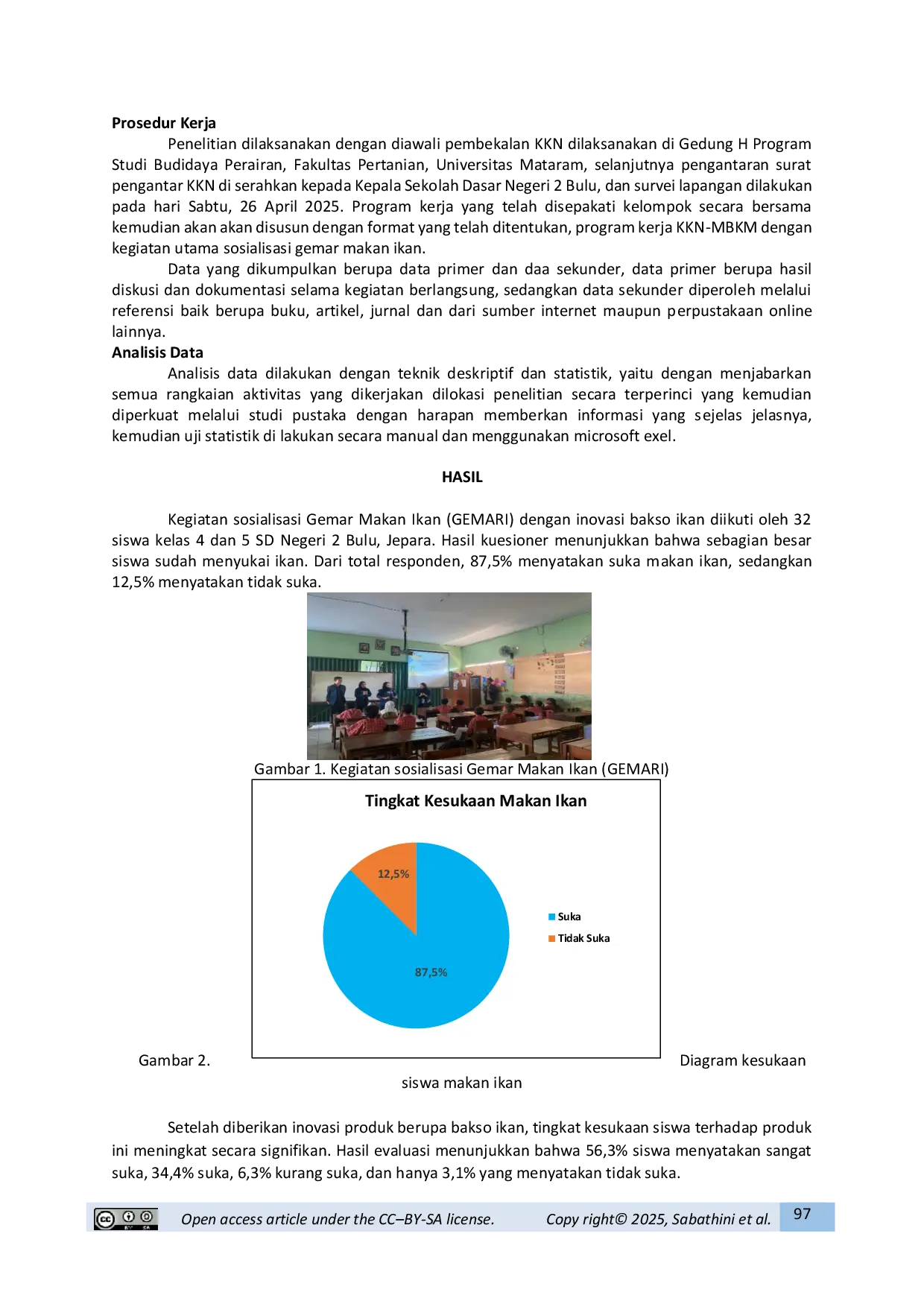 JURIS Mendorong Konsumsi Ikan Pada Siswa Sekolah Dasar Melalui Program Gemari Dengan Inovasi Bakso Ikan Di SD Negeri 2 Bulu Jepara