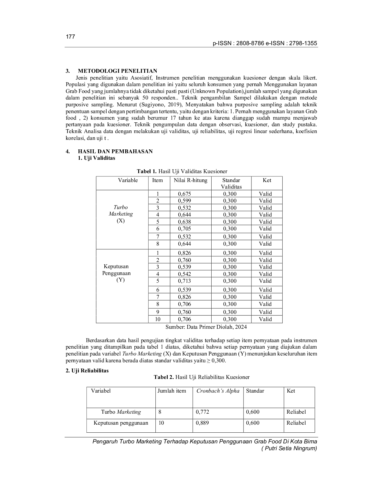 JURIS Pengaruh Turbo Marketing Terhadap Keputusan Penggunaan Grab Food Di Kota Bima