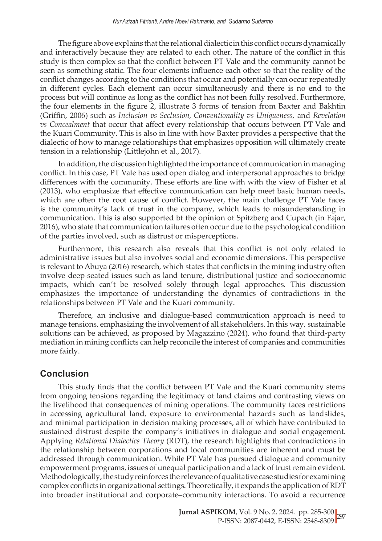 JURIS Resolving conflict communication of multinational mining companies PT Vale Indonesia and the local community