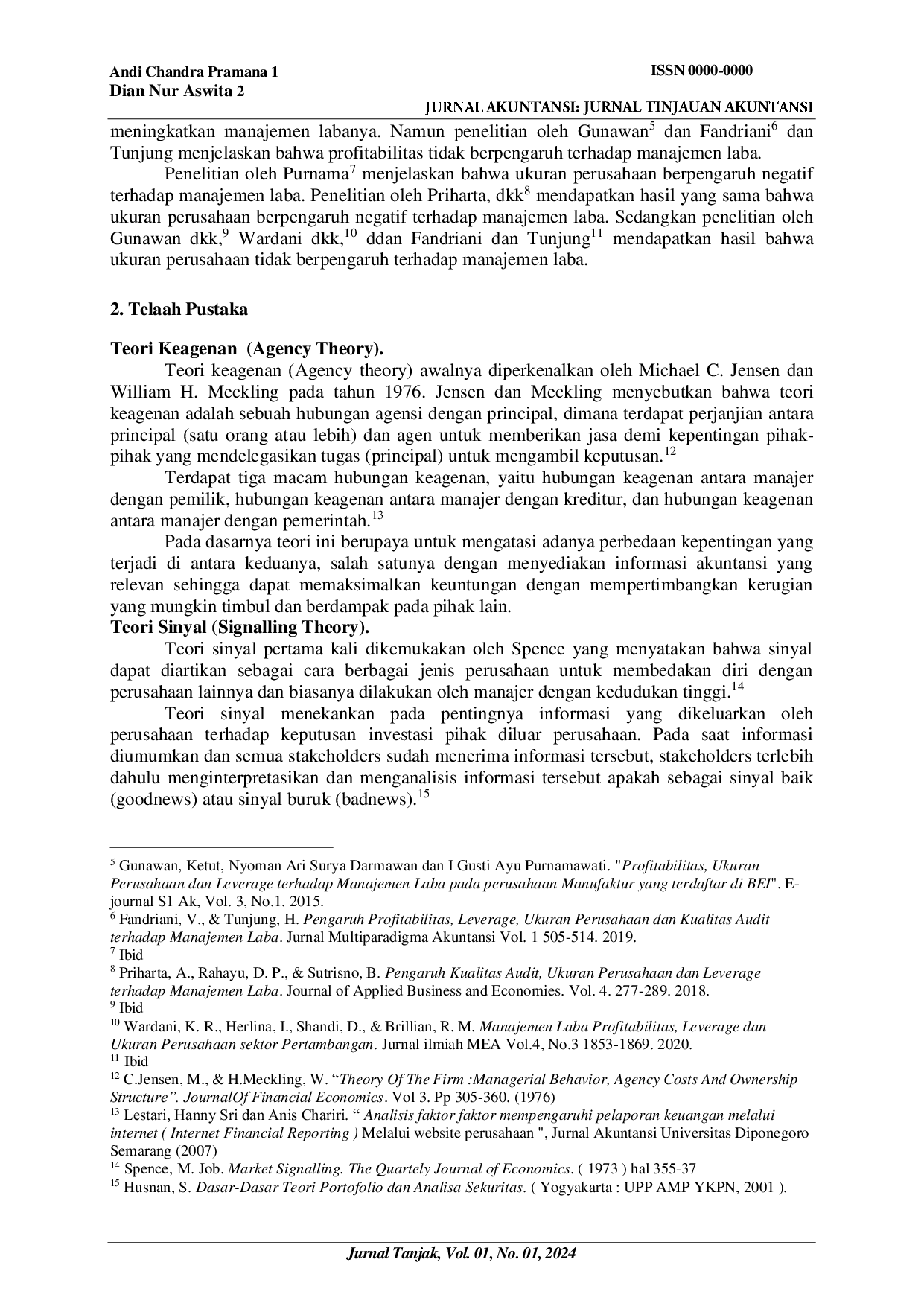 JURIS Pengaruh Tingkat Profitabilitas Ukuran Perusahaan Dan Leverage Terhadap Manajemen Laba Pada Perusahaan Yang Terdaftar Di Bei