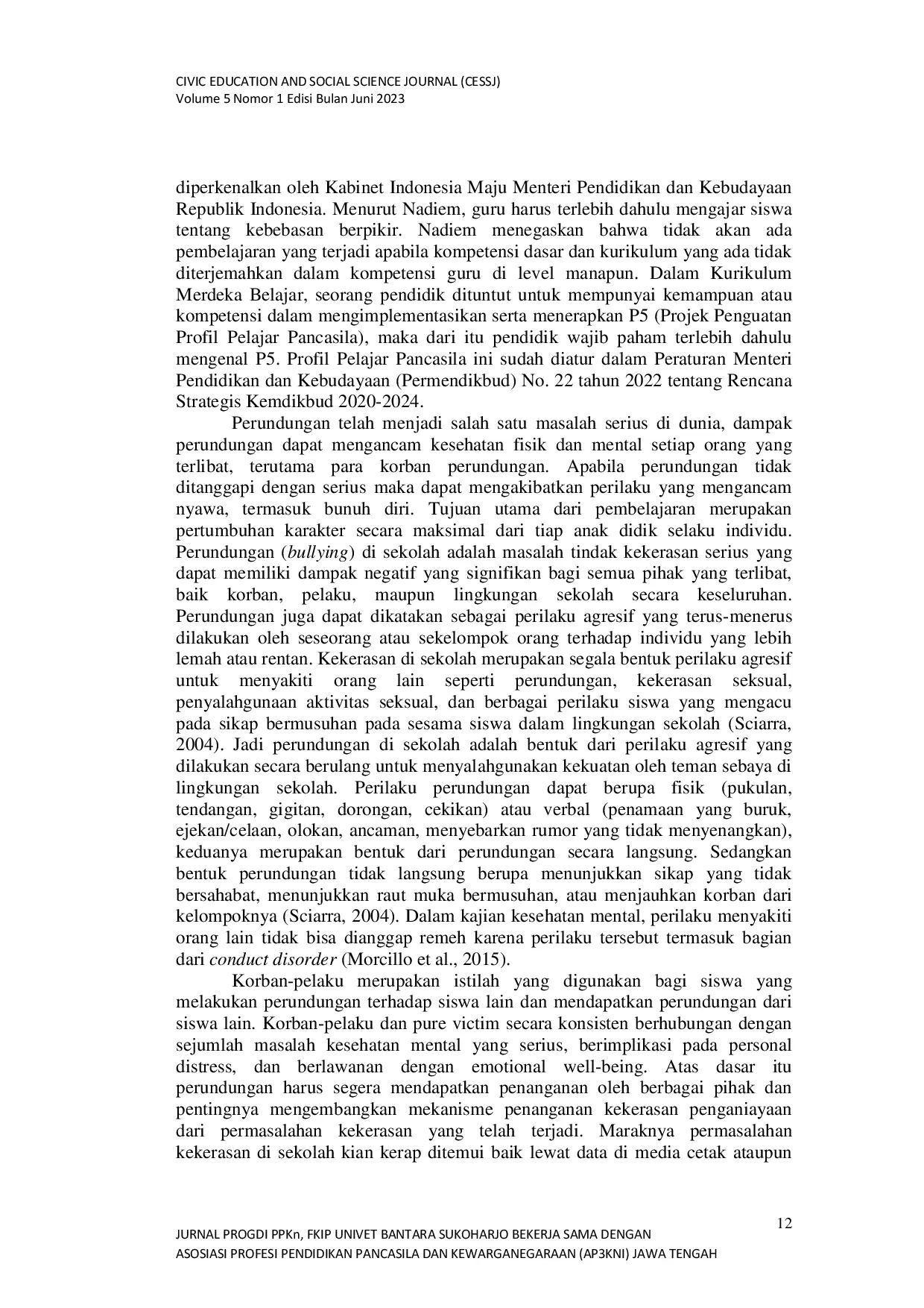 JURIS Projek Penguatan Profil Pelajar Pancasila Dengan Tema Fenomena Perundungan Kelas X di SMA Veteran 1 Sukoharjo