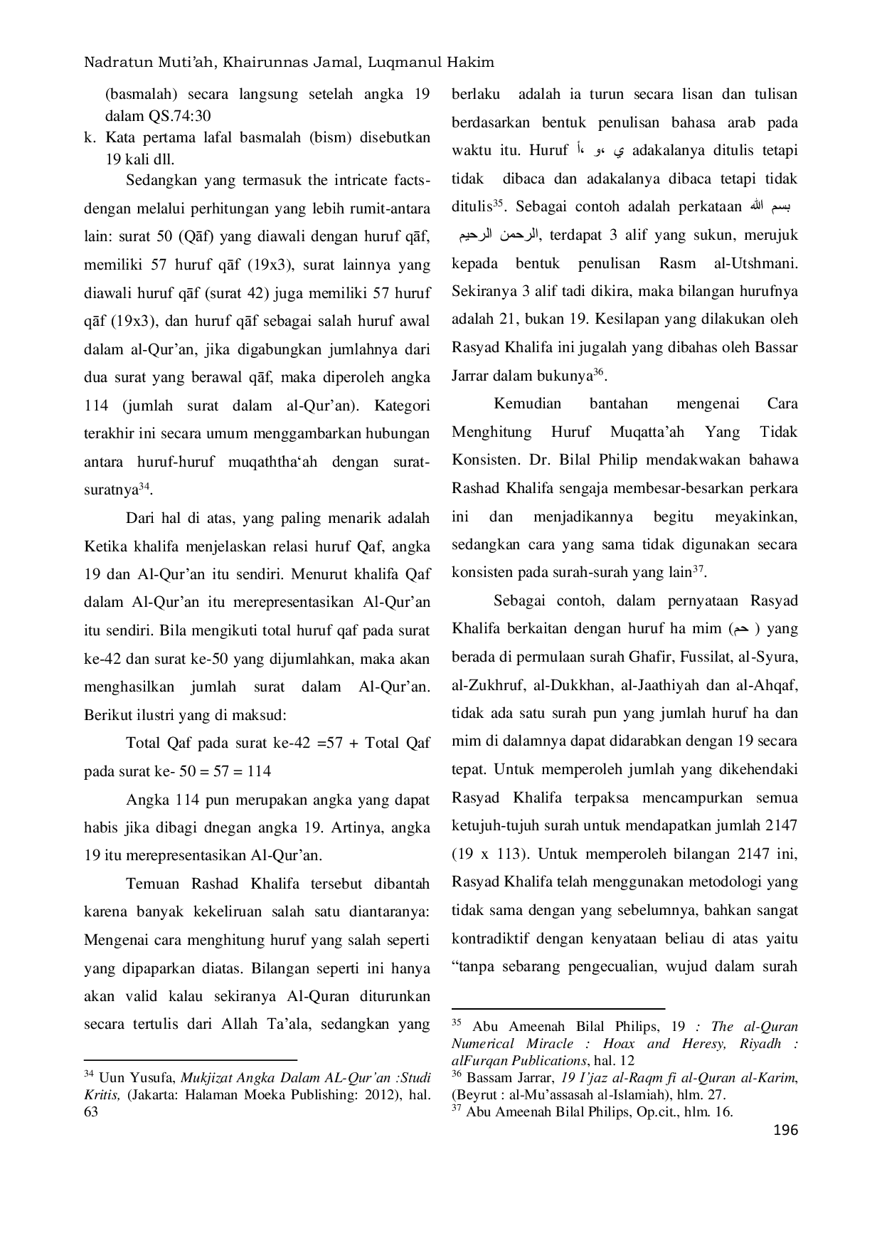 JURIS Rashad Khalifa Ingkar Sunnah Dan Pemikirannya