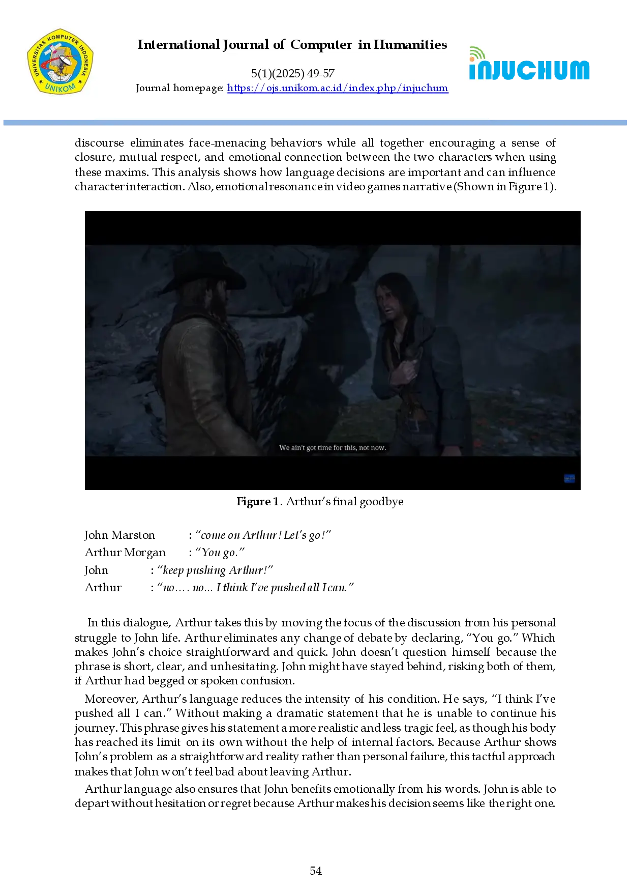 juris Maxims of Politeness on Arthur s Final Goodbye to John from Red Dead Redemption 2