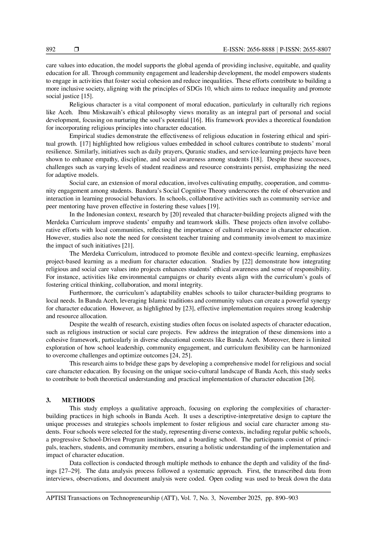 JURIS Fostering Character Education through Community Based Socialpreneurship Initiatives among High School Students in Banda Aceh