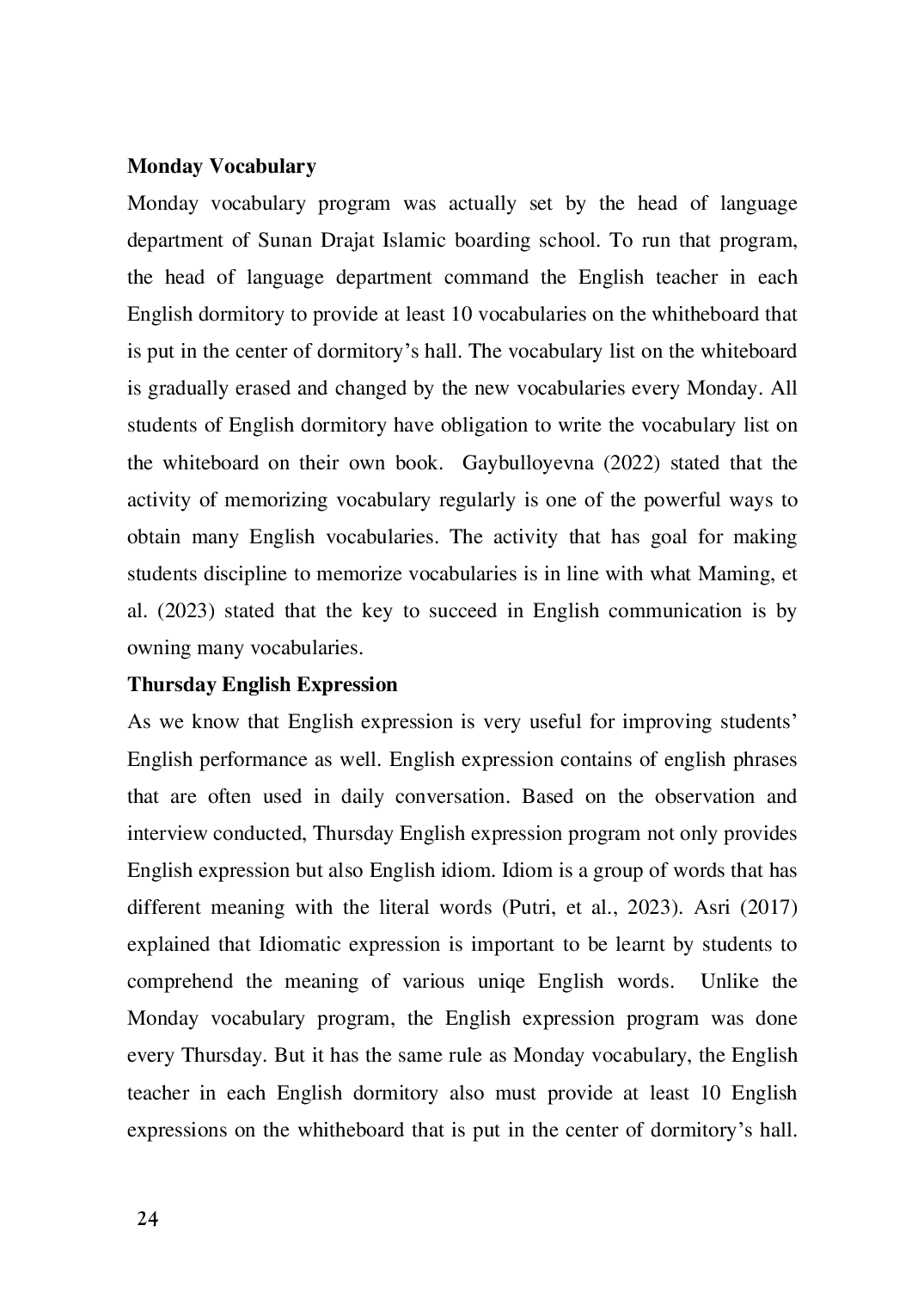 JURIS The Study on How Students of Sunan Drajat Islamic Boarding School Improve Their English Vocabularies