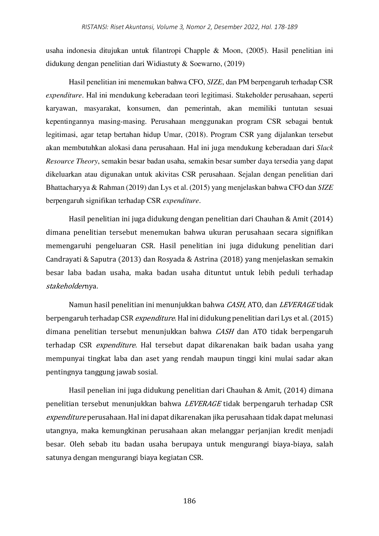 JURIS Corporate Social Responsibility Expenditure Dan Kinerja Perusahaan