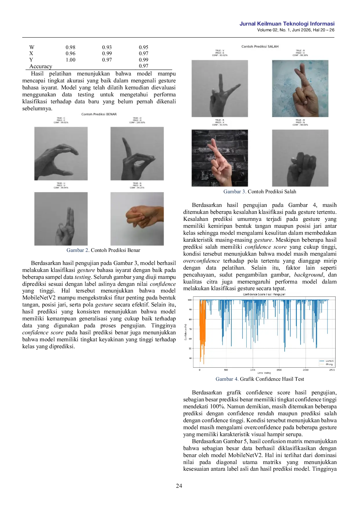 JURIS Implementasi Hand Gesture Recognition untuk Bahasa Isyarat Indonesia berbasis MobileNetV2