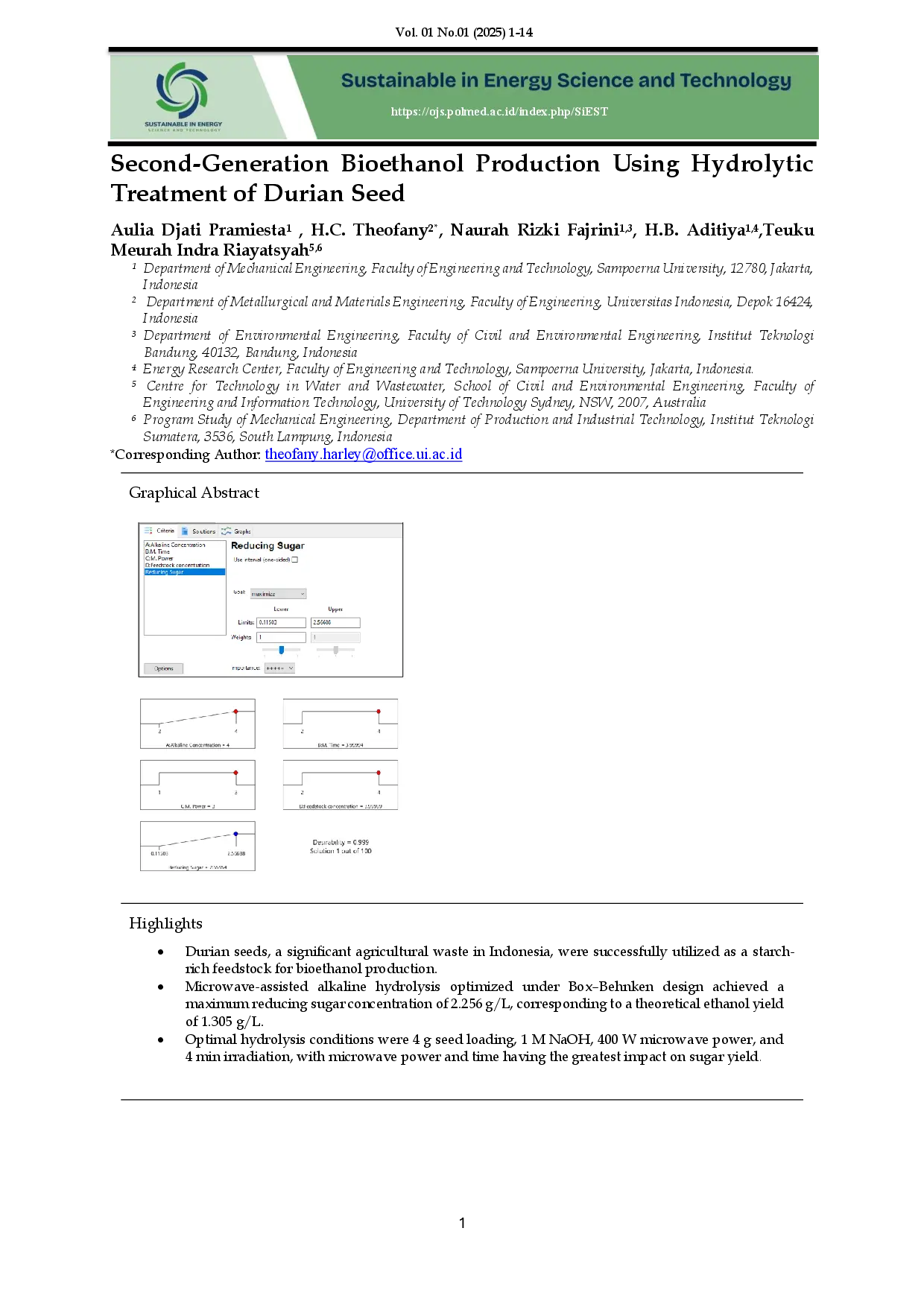 juris Second Generation Bioethanol Production Using Hydrolytic Treatment of Durian Seed