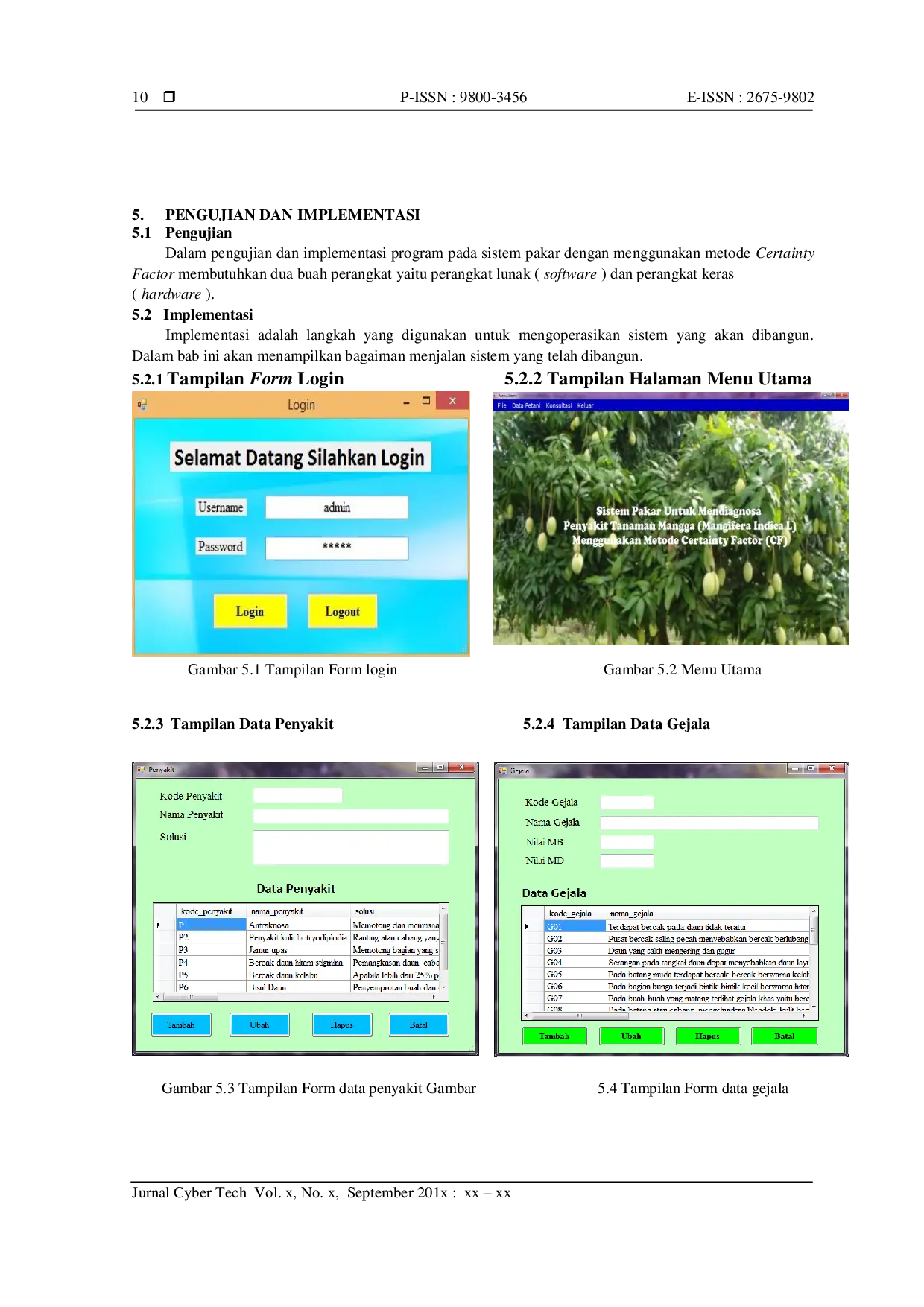 JURIS Sistem Pakar Untuk Mendiagnosa Penyakit Pada Tanaman Mangga Mangifera Indica L Menggunakan Metode Certainty Factor CF