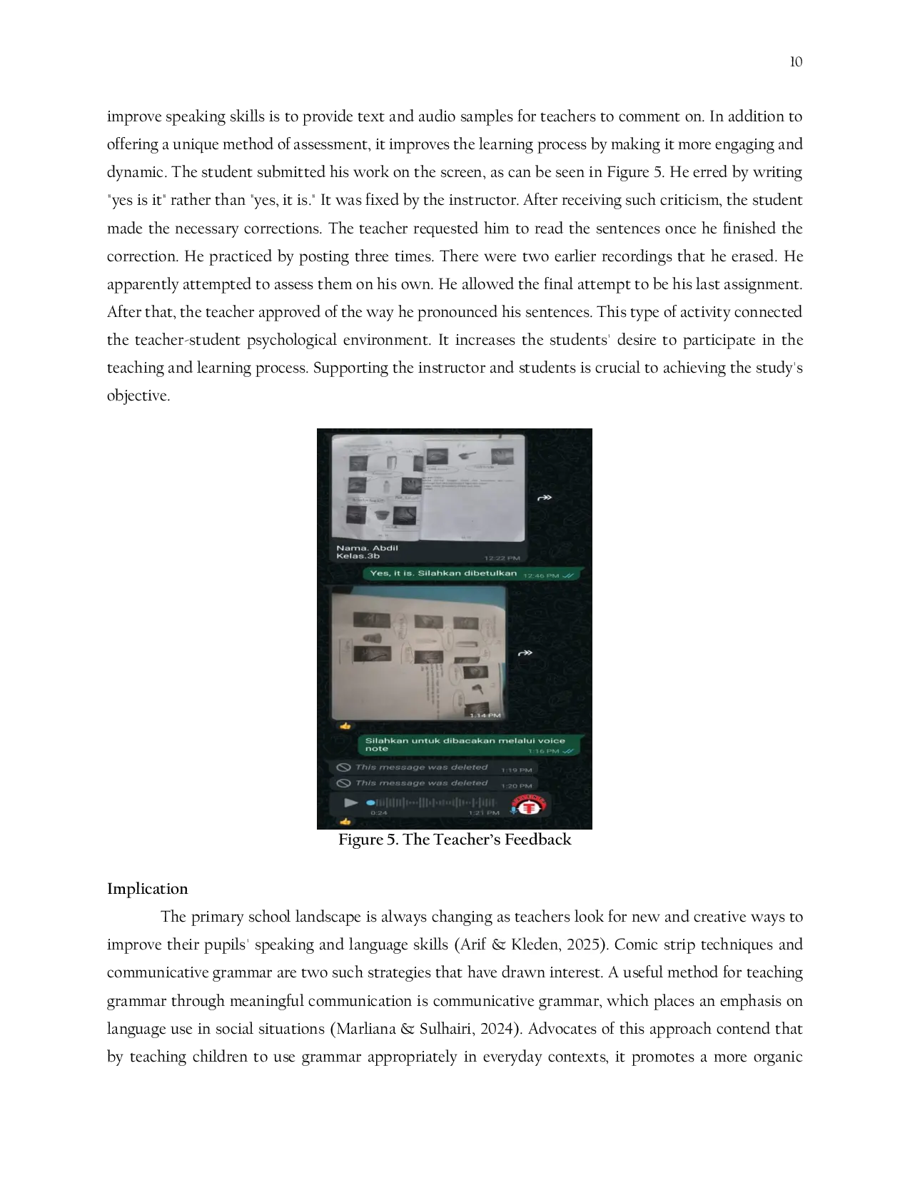 JURIS Utilizing Communicative Grammar and Comic Strip Techniques to Assist Primary Students in Developing their Speaking Skills