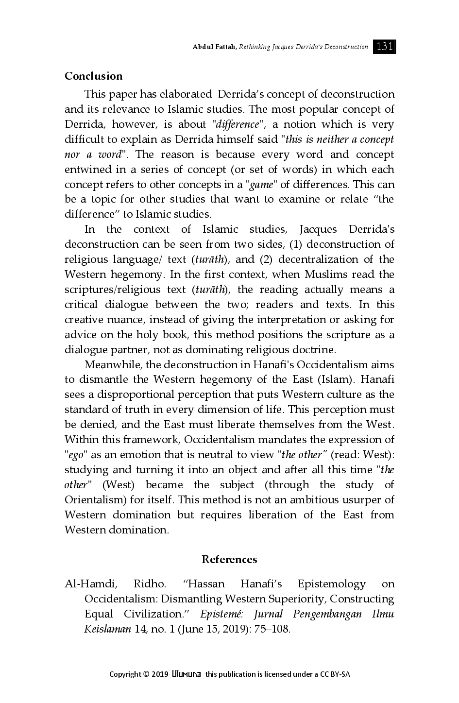 juris Rethinking Jacques Derrida s Deconstruction and its Relevance to the Study of Islam