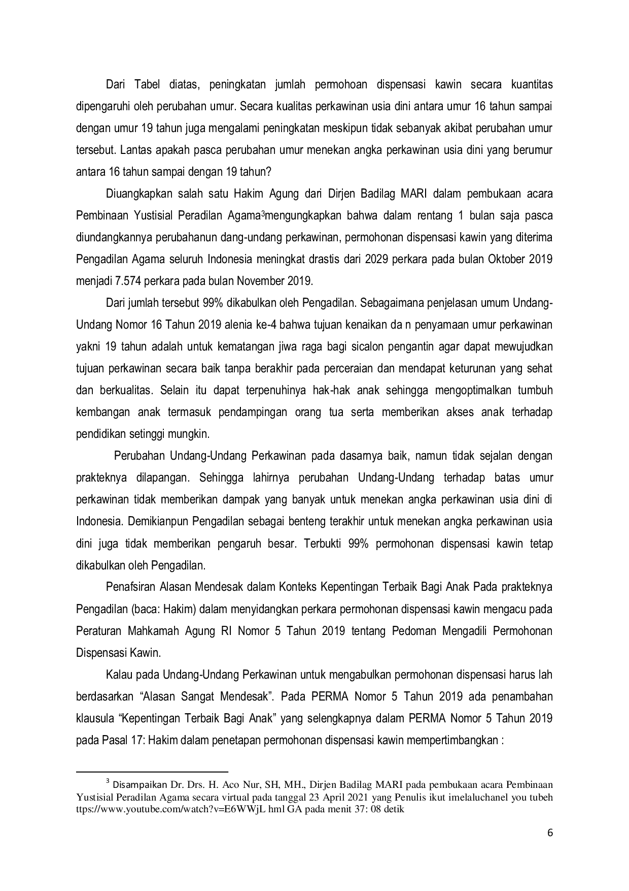 JURIS Dispensasi Kawin Jelang Dua Tahun Pasca Perubahan Undang Undang Perkawinan