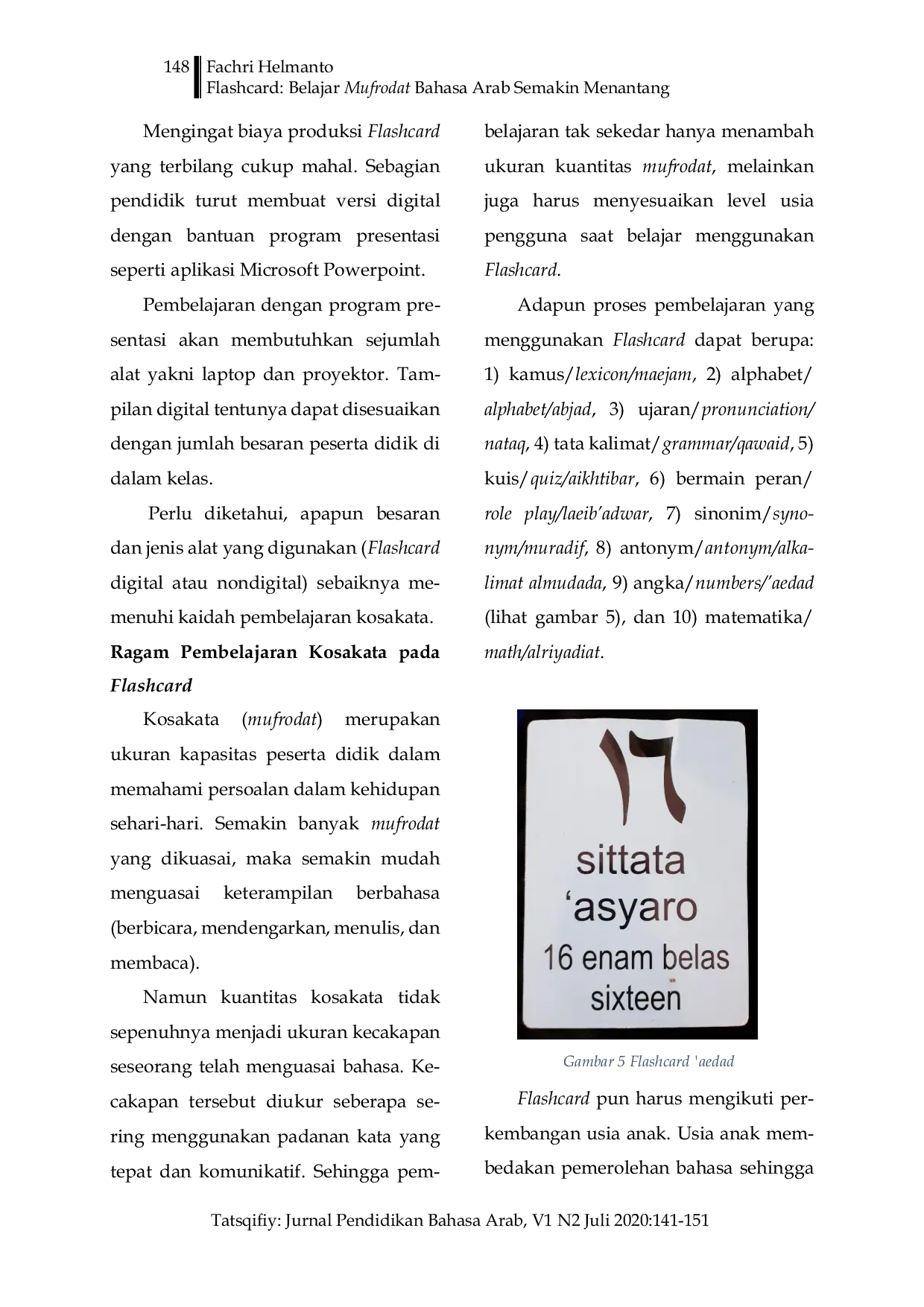 JURIS Flashcard Belajar Mufrodat Bahasa Arab Semakin Menantang