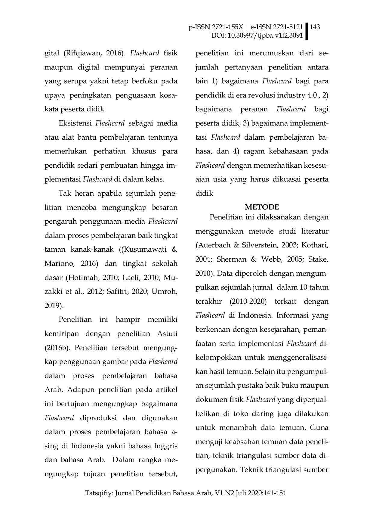 JURIS Flashcard Belajar Mufrodat Bahasa Arab Semakin Menantang