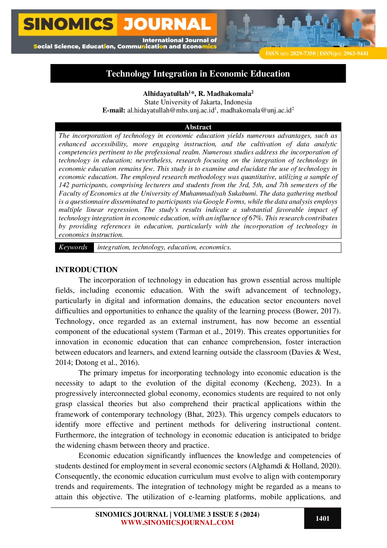 JURIS Technology Integration in Economic Education