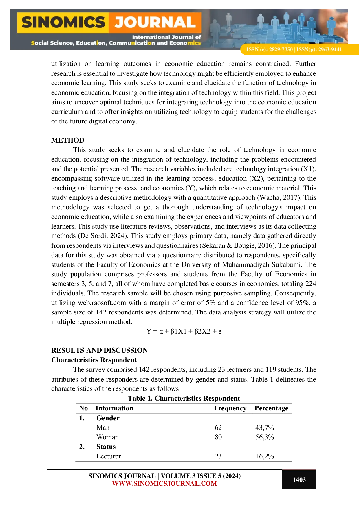JURIS Technology Integration in Economic Education
