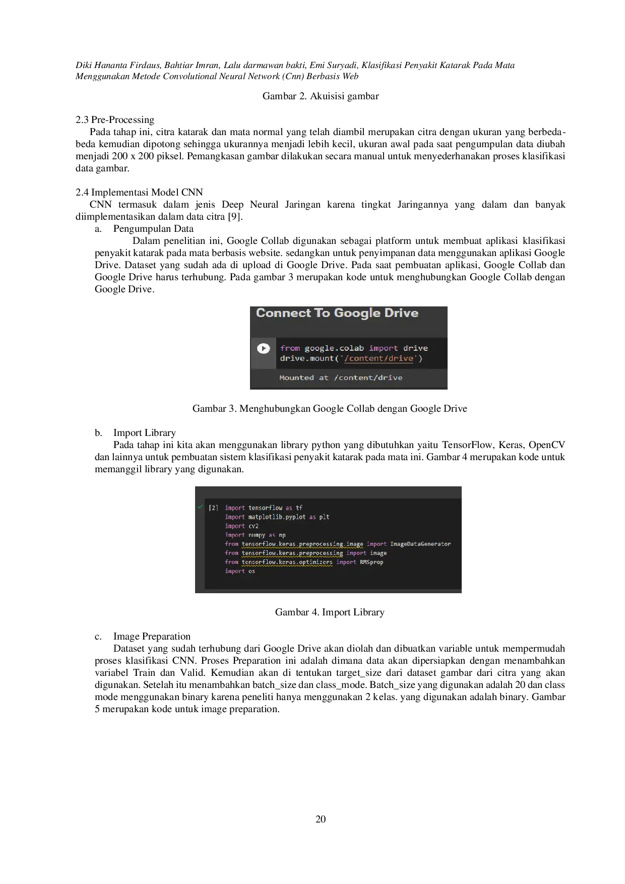 juris Klasifikasi Penyakit Katarak Pada Mata Menggunakan Metode Convolutional Neural Network Cnn Berbasis Web