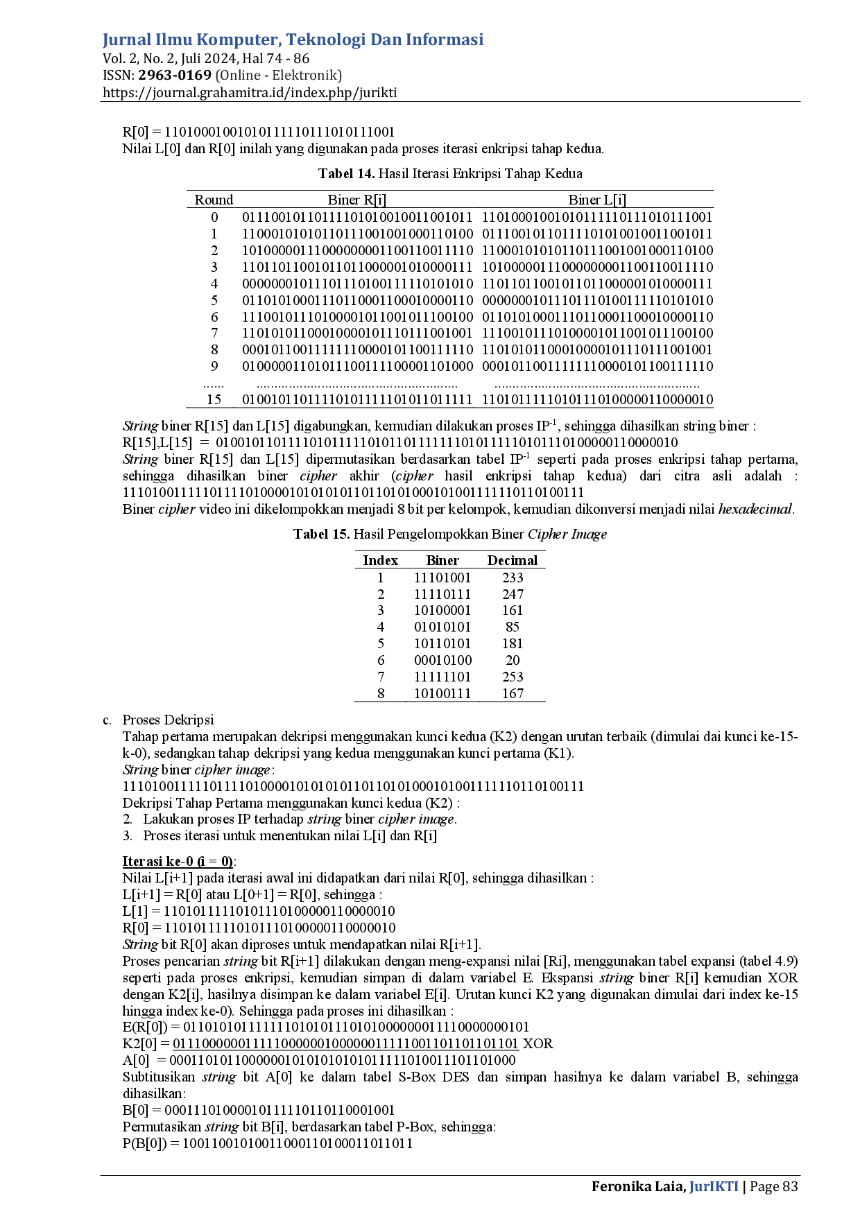 JURIS Penerapan Algoritma Double Data Encryption Standard Untuk Pengamanan File Citra Digital