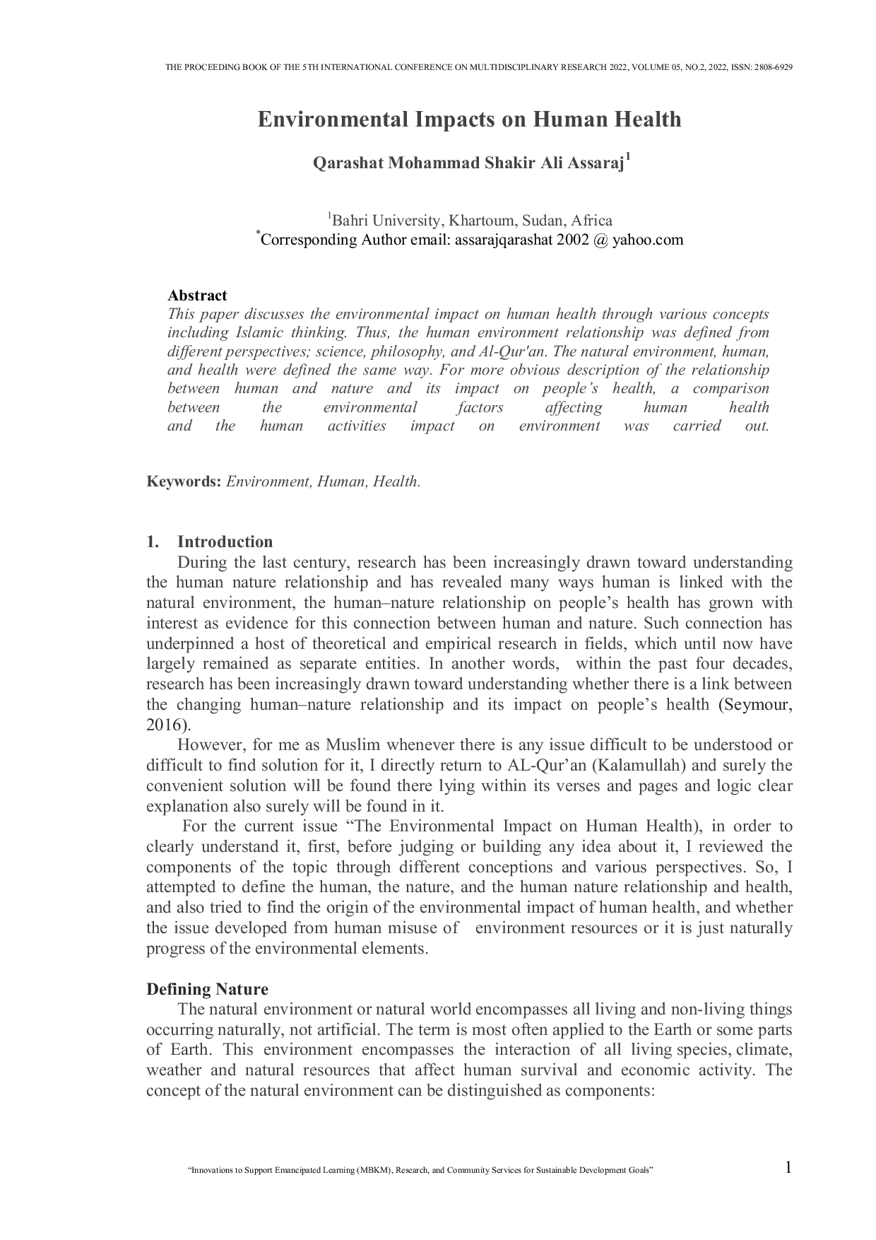 JURIS Environmental Impacts on Human Health