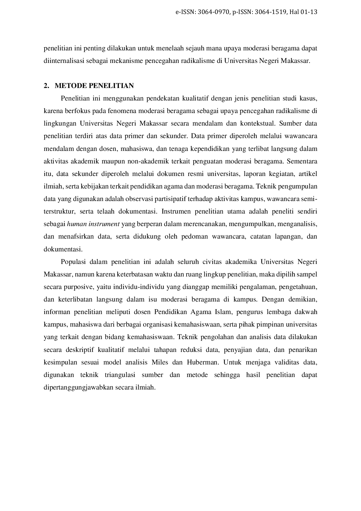 JURIS Moderasi Beragama sebagai Upaya Pencegahan Radikalisme Analisis Kualitatif di Lingkungan Universitas Negeri Makassar