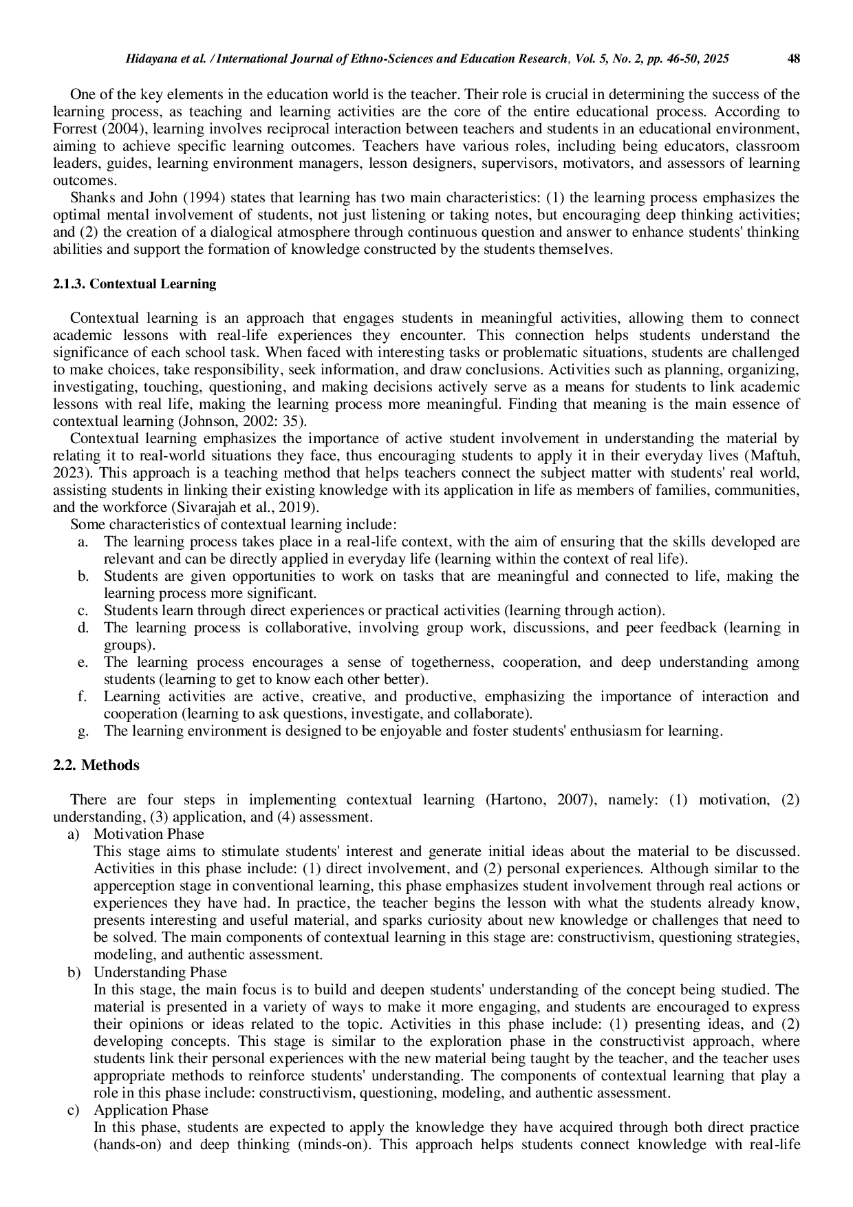 JURIS Contextual Learning as a Means to Improve Elementary School Students Mathematical Literacy Skills