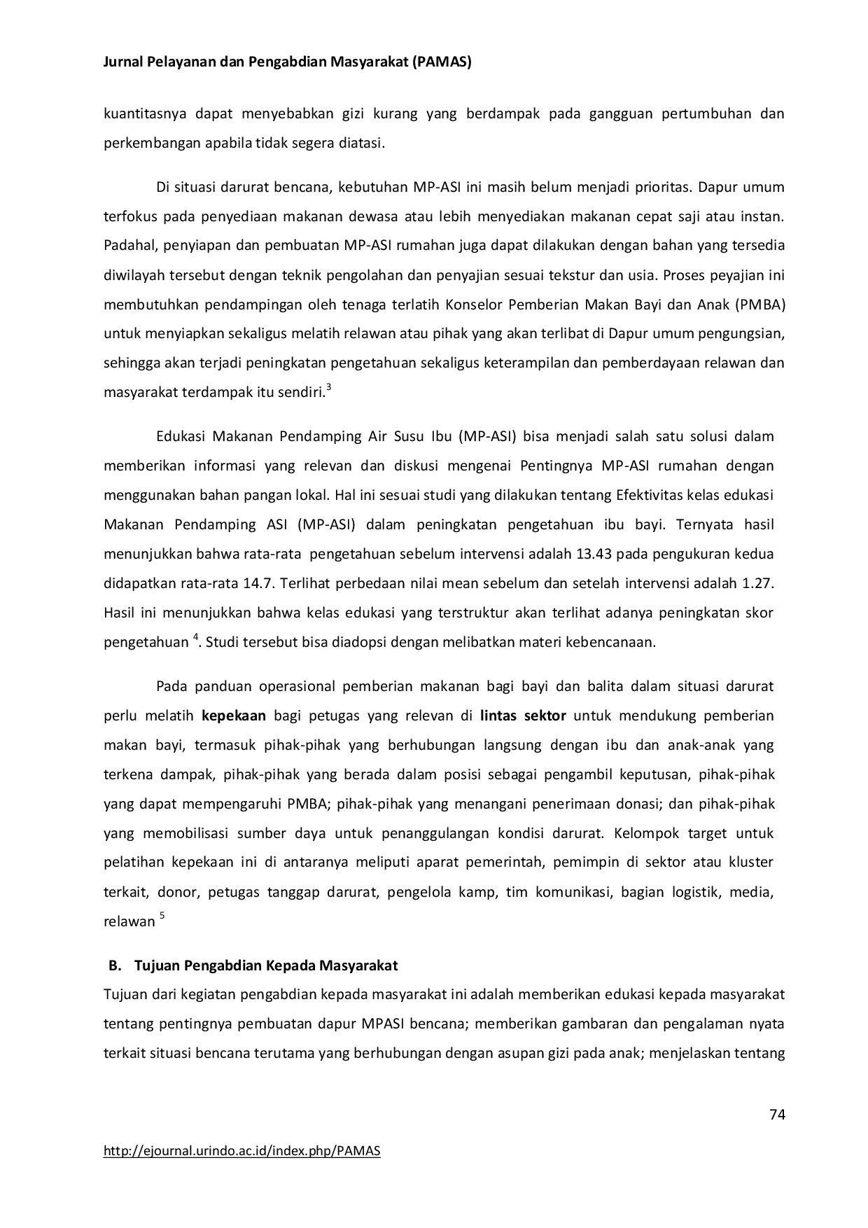 JURIS Edukasi Pembuatan Dapur MPASI Darurat Bencana