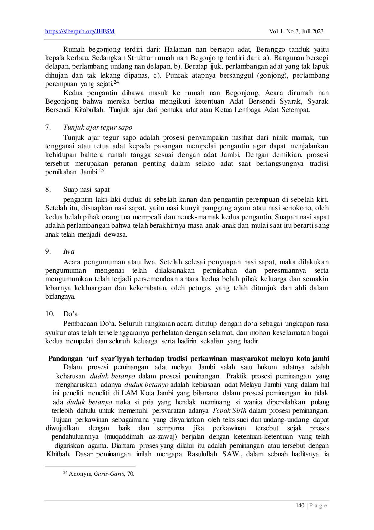 JURIS Problematika Praktik Khitbah Dan Az Zifaf Dalam Tradisi Perkawinan Masyarakat Melayu Kota Jambi Dalam Perspektif Urf Syar iyyah