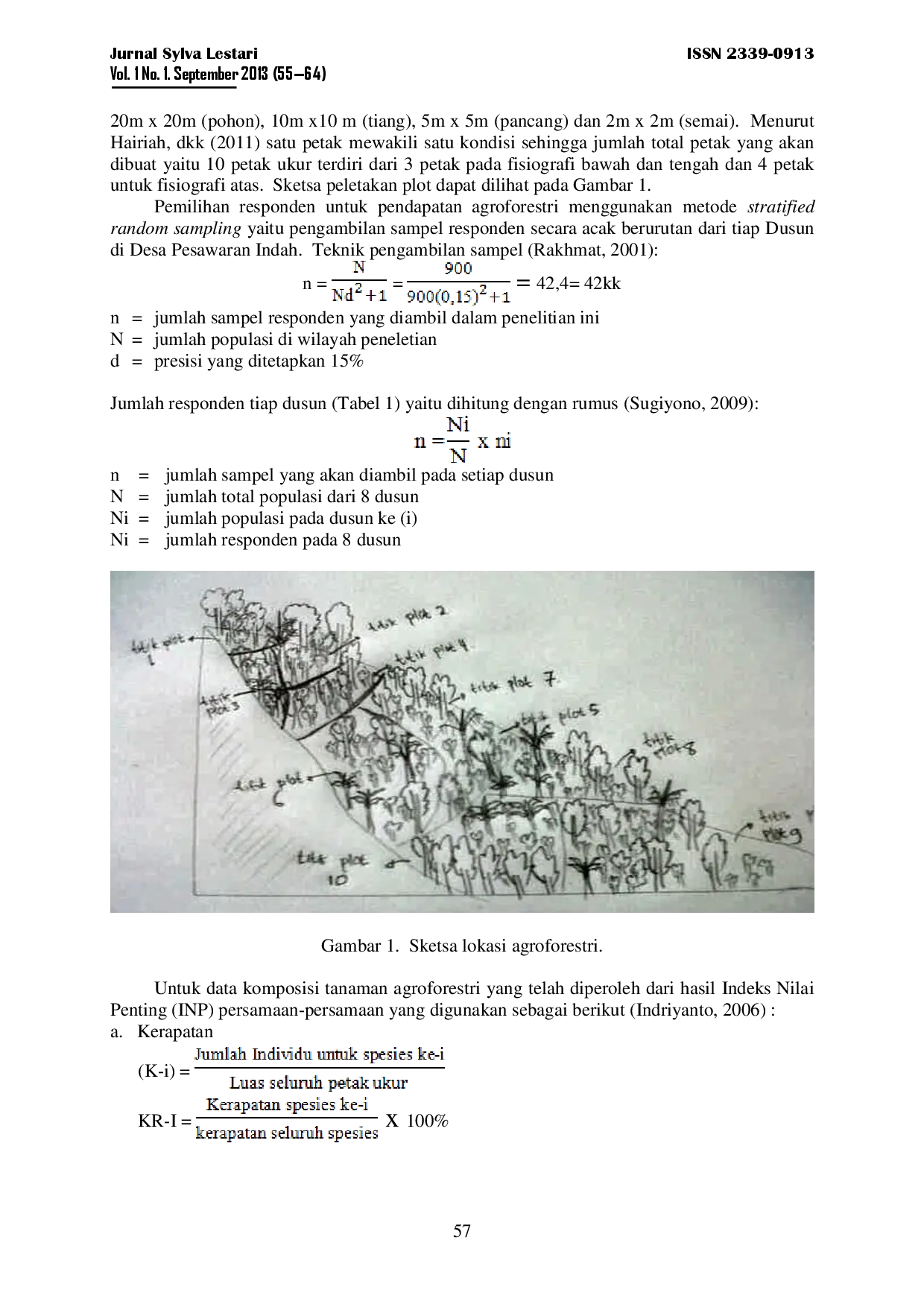 juris Komposisi Tanaman Agroforestri Dan Kontribusinya Terhadap Pendapatan Rumah Tangga Di Desa Pesawaran Indah Kabupaten Pesawaran Lampung