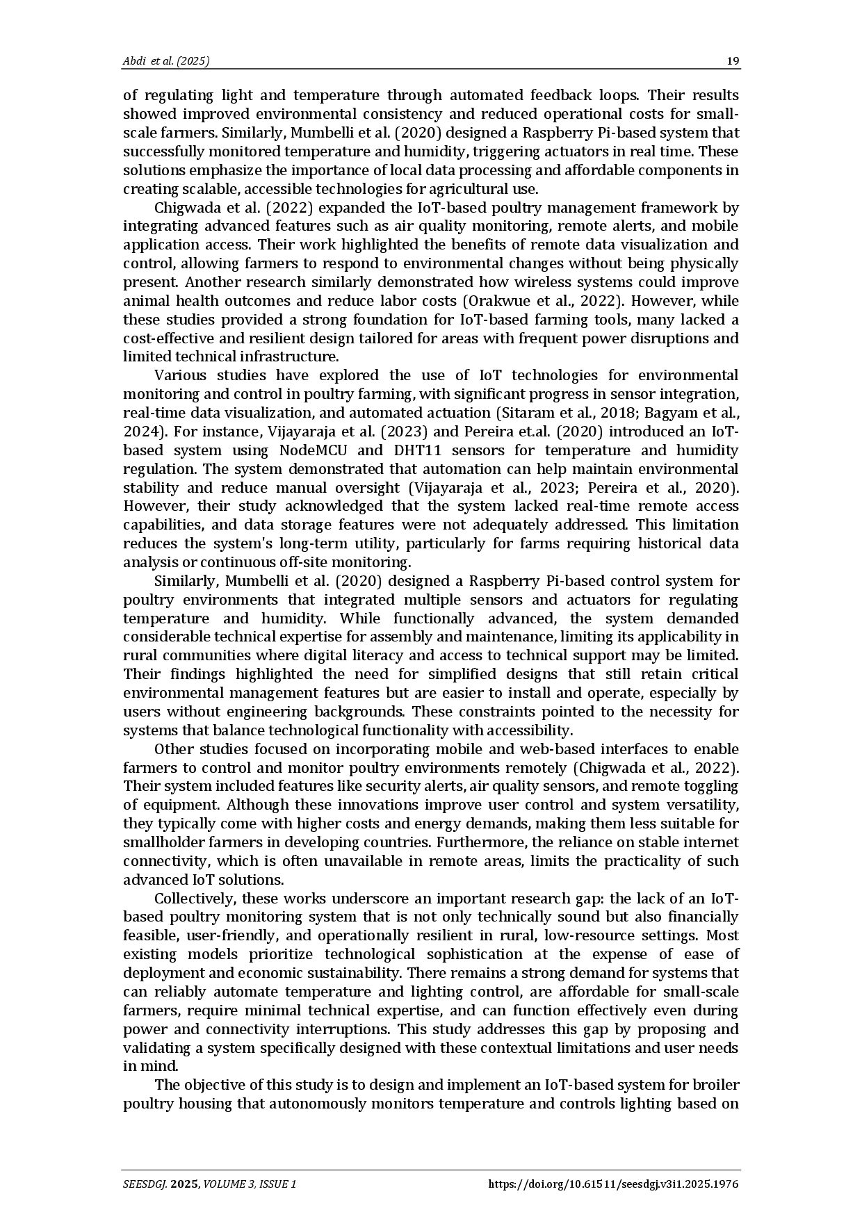 juris A remote controlled IoT solution for environmental automation in broiler poultry housing Enhancing welfare under unstable power conditions