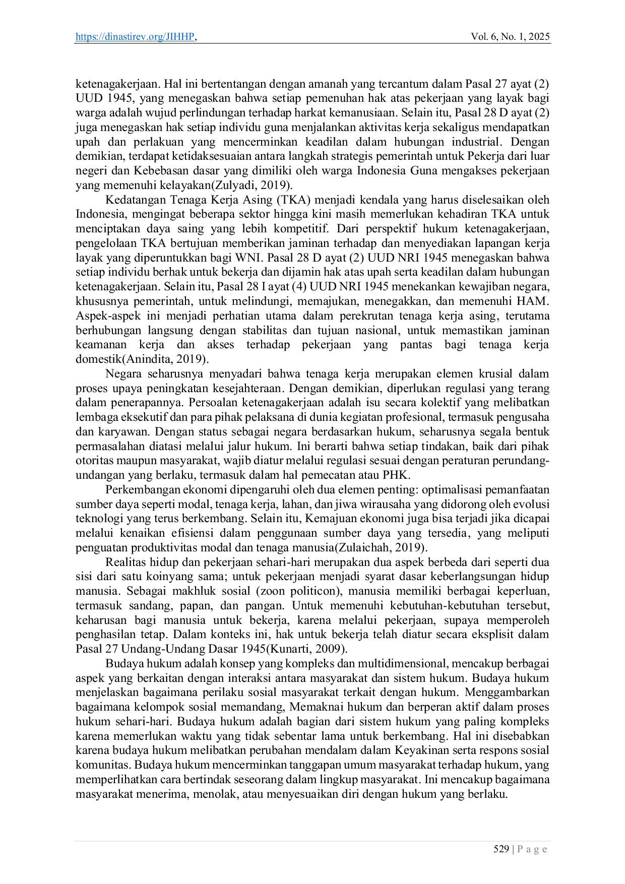 JURIS Perlindungan Hukum Pekerja Indonesia dalam Konteks Integrasi Budaya dan Norma Terhadap Tenaga Kerja Asing dari Perusahaan China di Indonesia