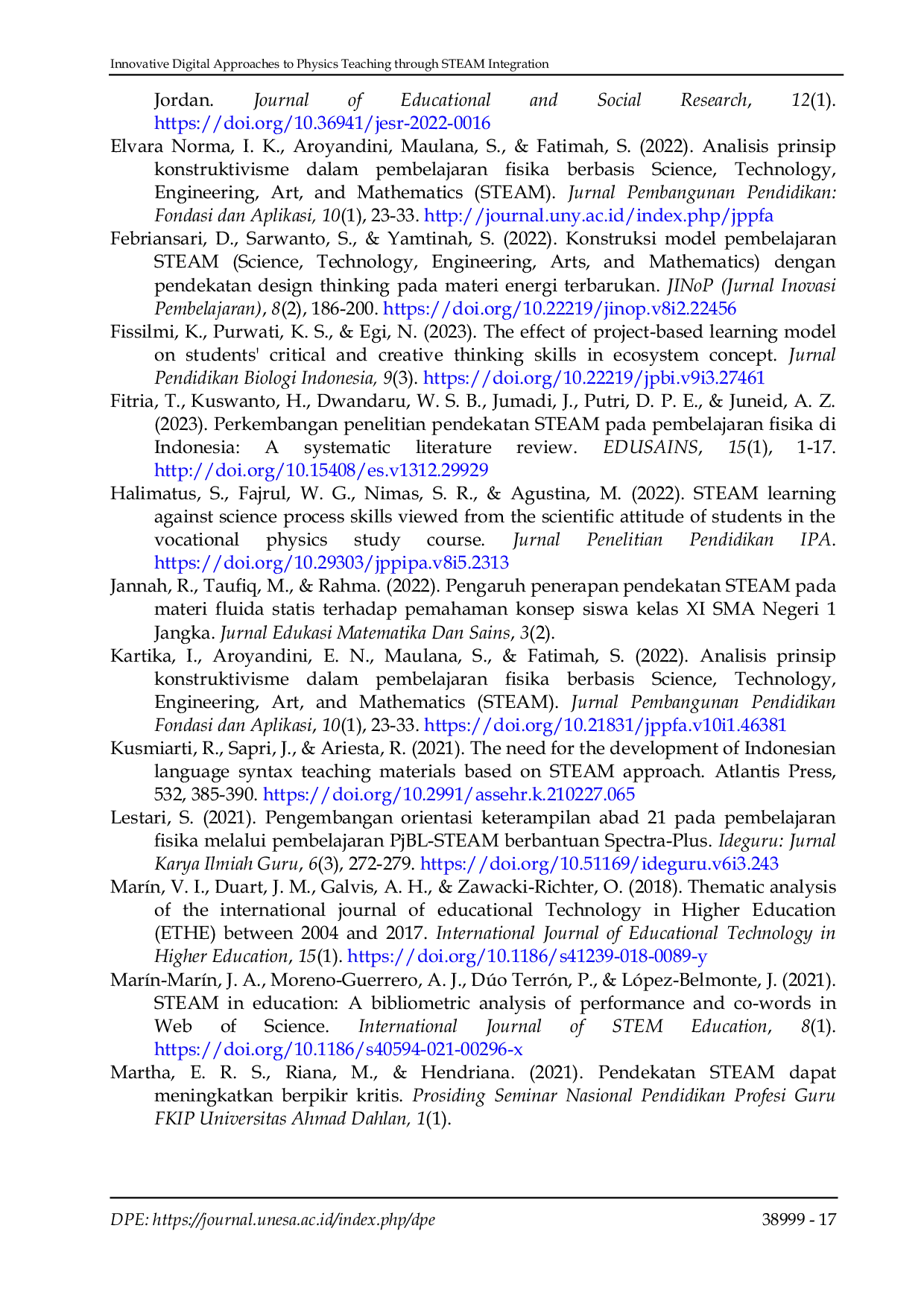 JURIS Innovative Digital Approaches to Physics Teaching through STEAM Integration