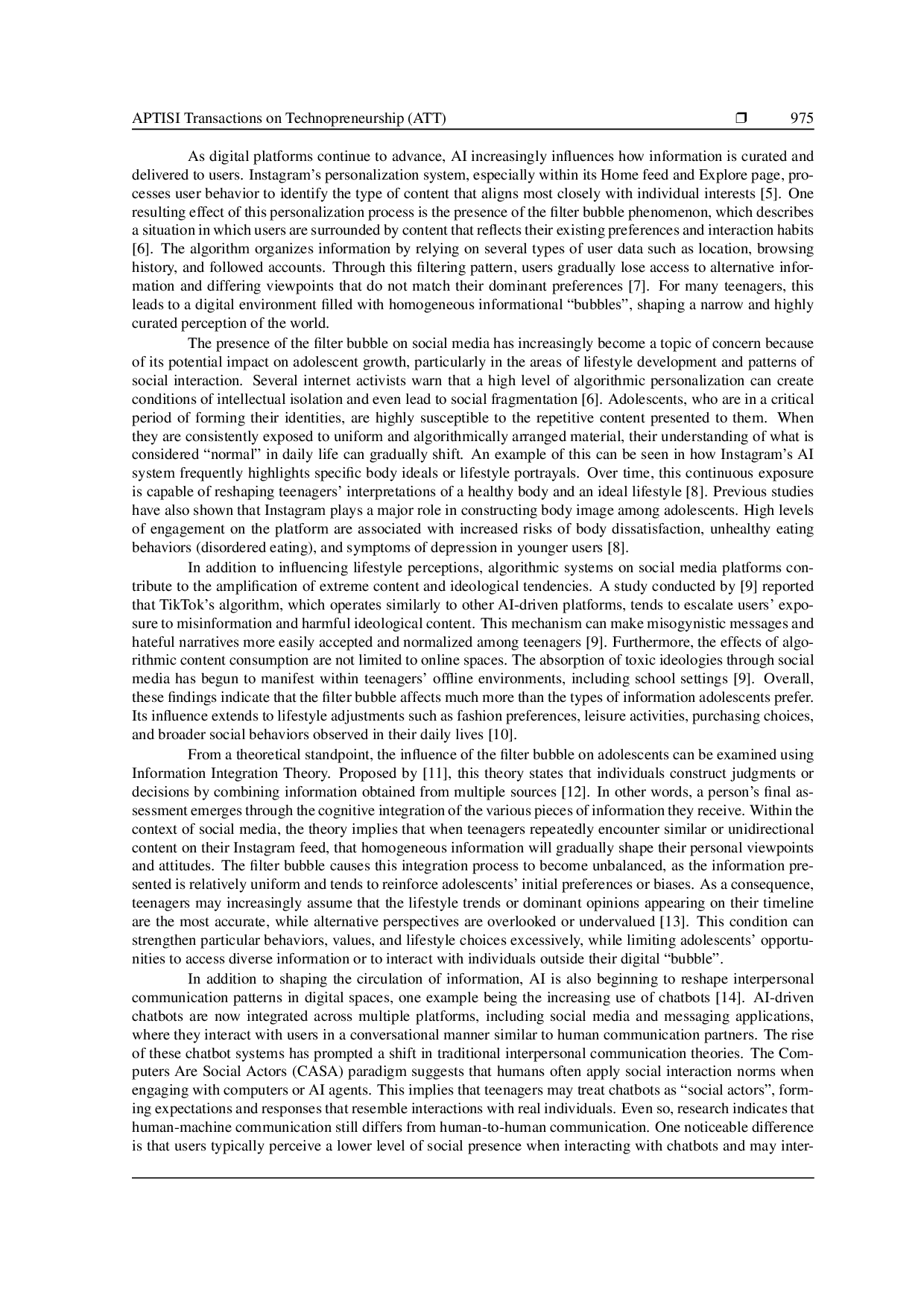 JURIS Filter Bubble Phenomenon on Instagram and Its Impact on Teenagers Lifestyle and Social Interaction