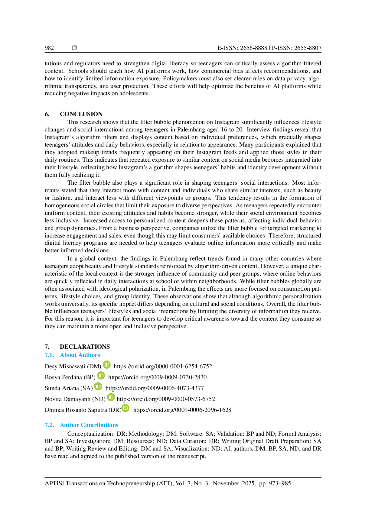 JURIS Filter Bubble Phenomenon on Instagram and Its Impact on Teenagers Lifestyle and Social Interaction