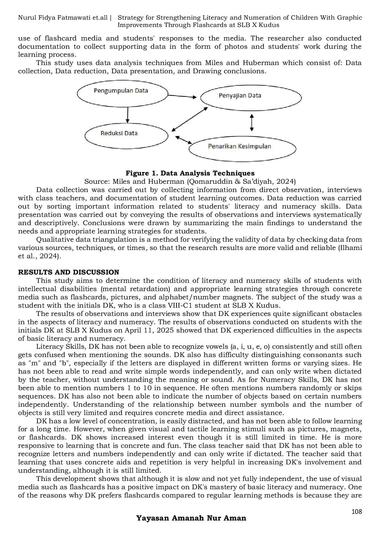 JURIS Strategy for Strengthening Literacy and Numeration of Children With Graphic Improvements Through Flashcards at SLB X Kudus