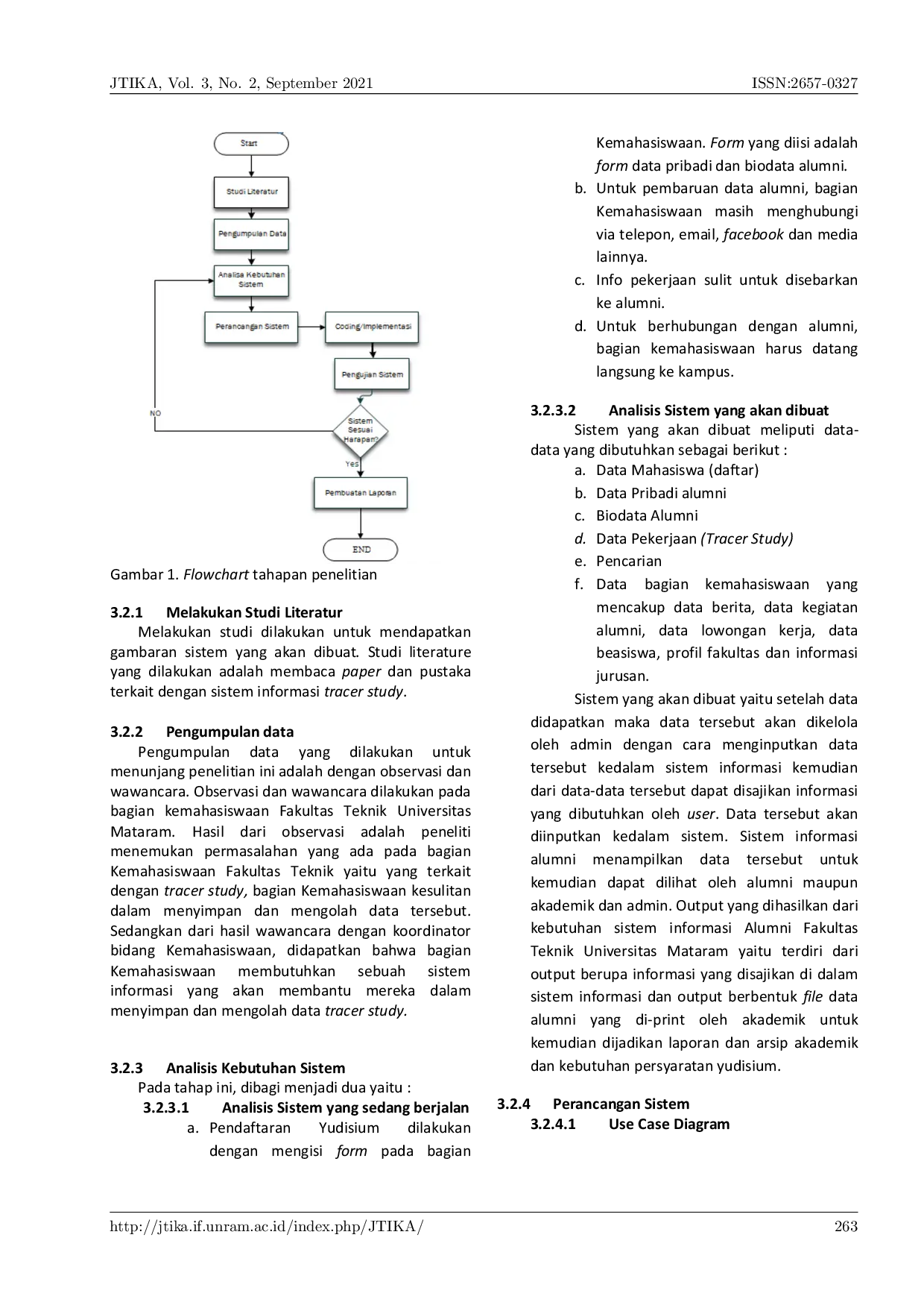 JURIS Rancang Bangun Sistem Informasi Tracer Study bagi Alumni Fakultas Teknik Universitas Mataram berbasis Web
