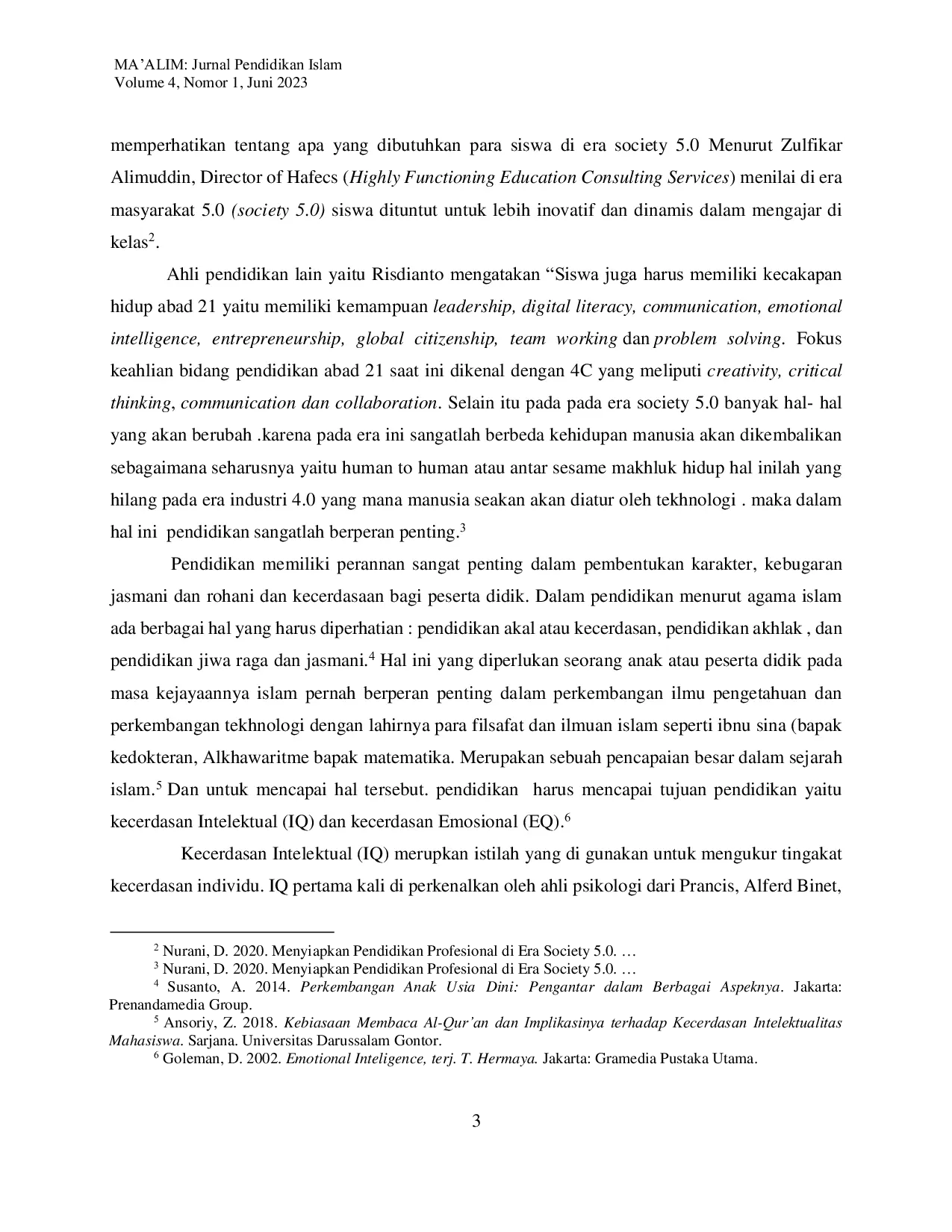 JURIS Pengembangan Pembelajaran Huruf Hijaiyah Bagi Anak di Kawasan Muslim Minoritas untuk Menghadapi Era Society 5 0