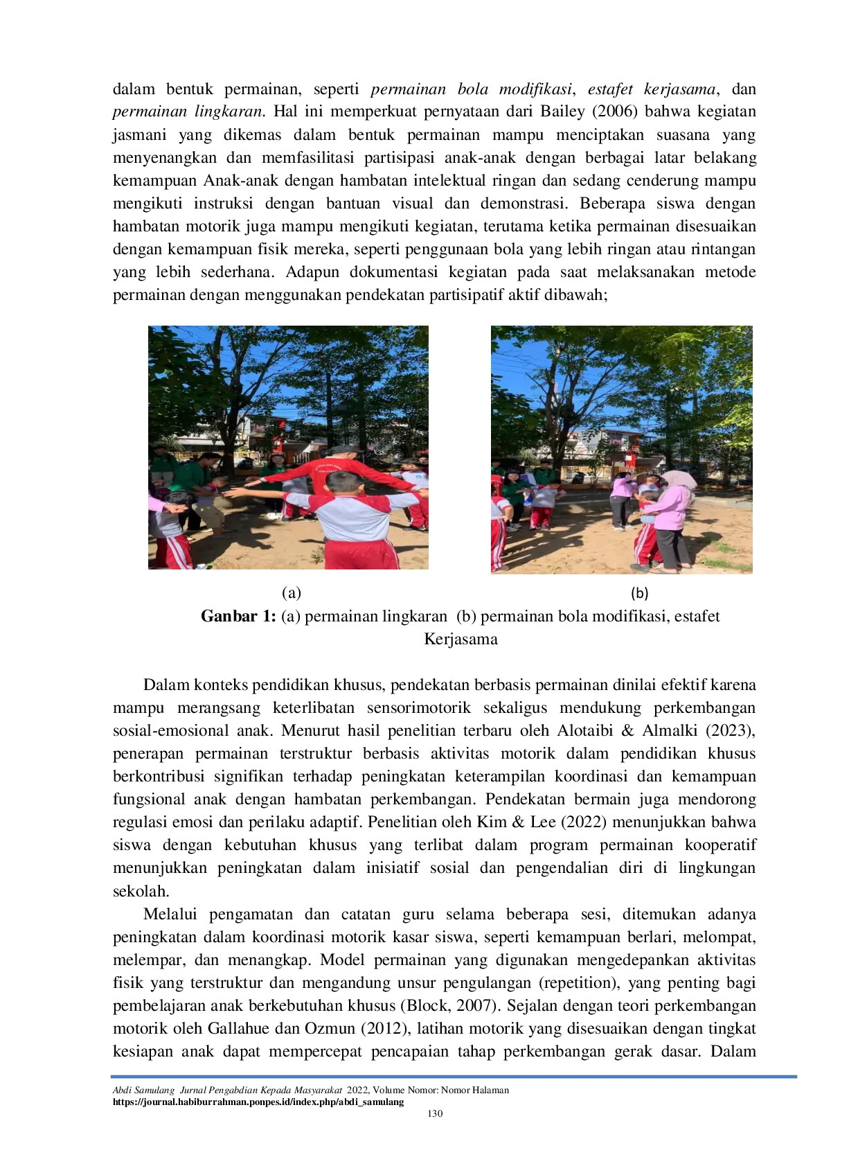 JURIS Implementasi Pembelajaran Penjas Adaptif Berbasis Permainan pada Siswa SLB Taruna Bunga Bangsa Makassar