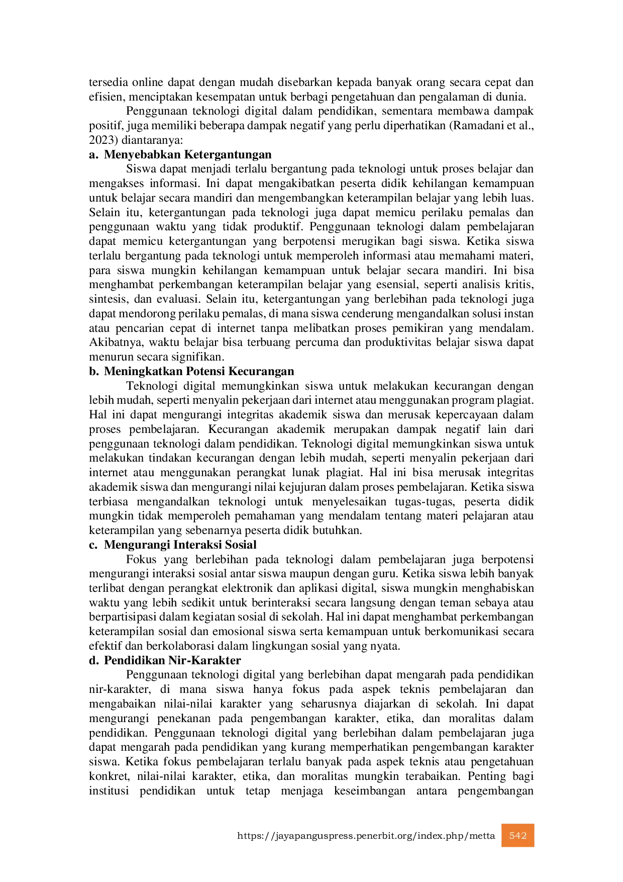 JURIS Efektivitas Penggunaan Teknologi dalam Pendidikan Terhadap Kinerja Akademik