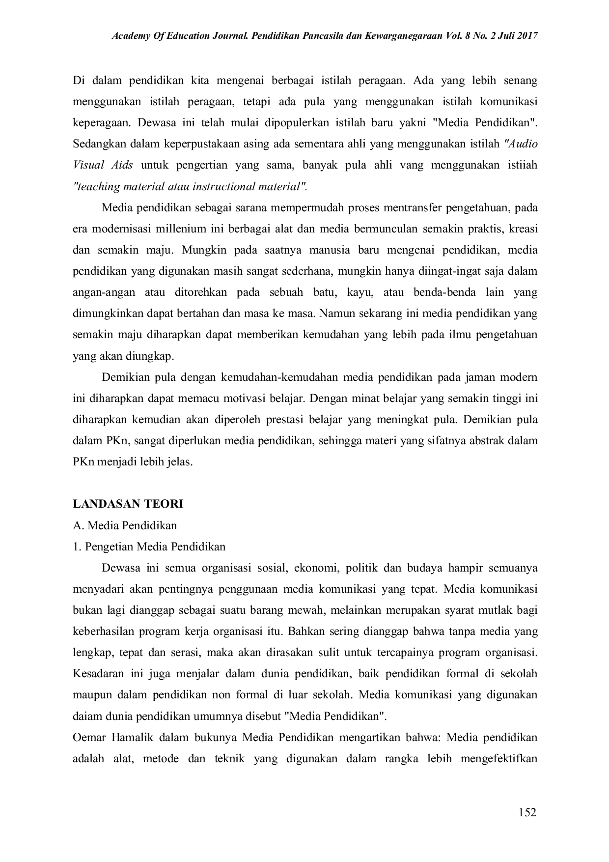 JURIS Media Pendidikan Dan Prestasi Belajar Siswa Sekolah Dasar Negeri Banaran Iii Playen Gunungkidul Tahun Pelajaran 2015 2016