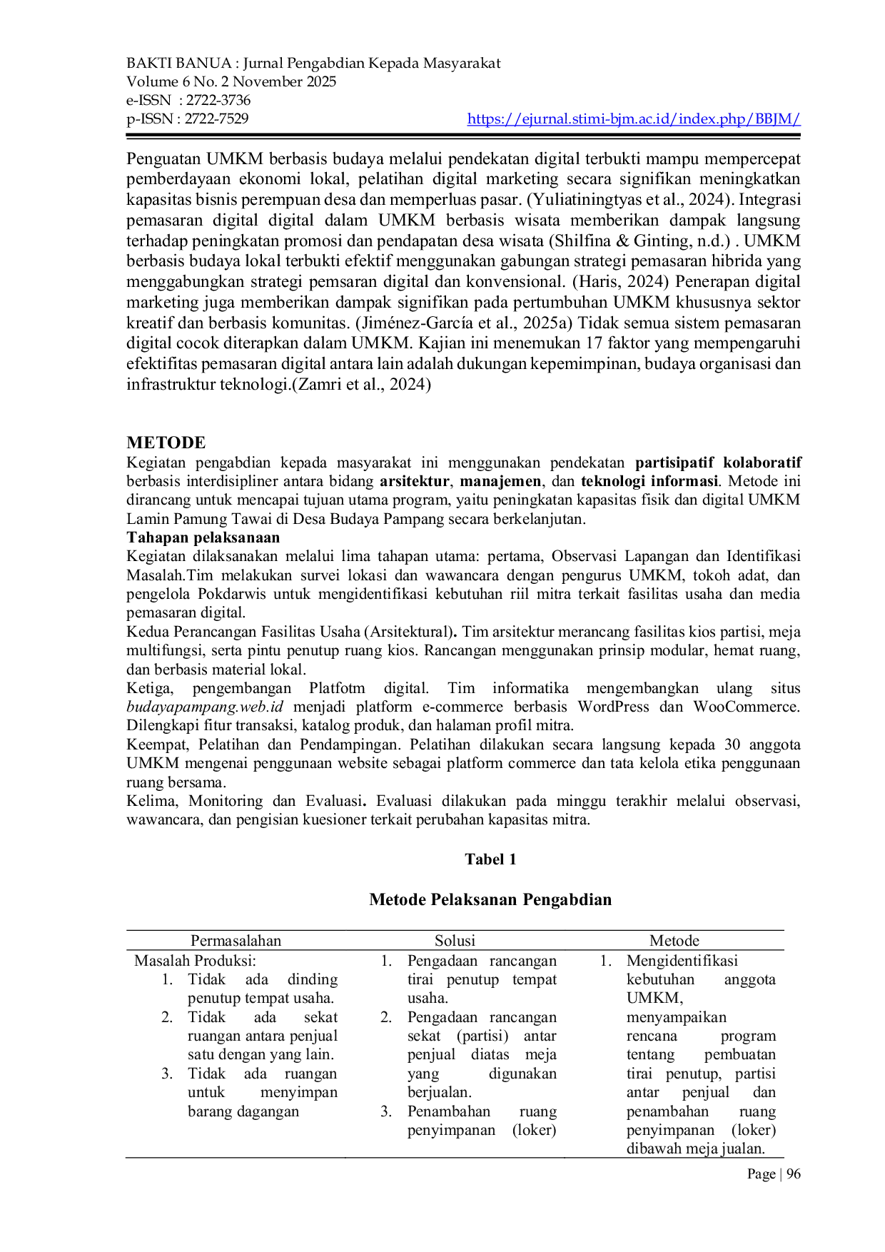 JURIS Perancangan Fasilitas Usaha dan Platform Digital Berkelanjutan Bagi UMKM Lamin Pamung Tawai