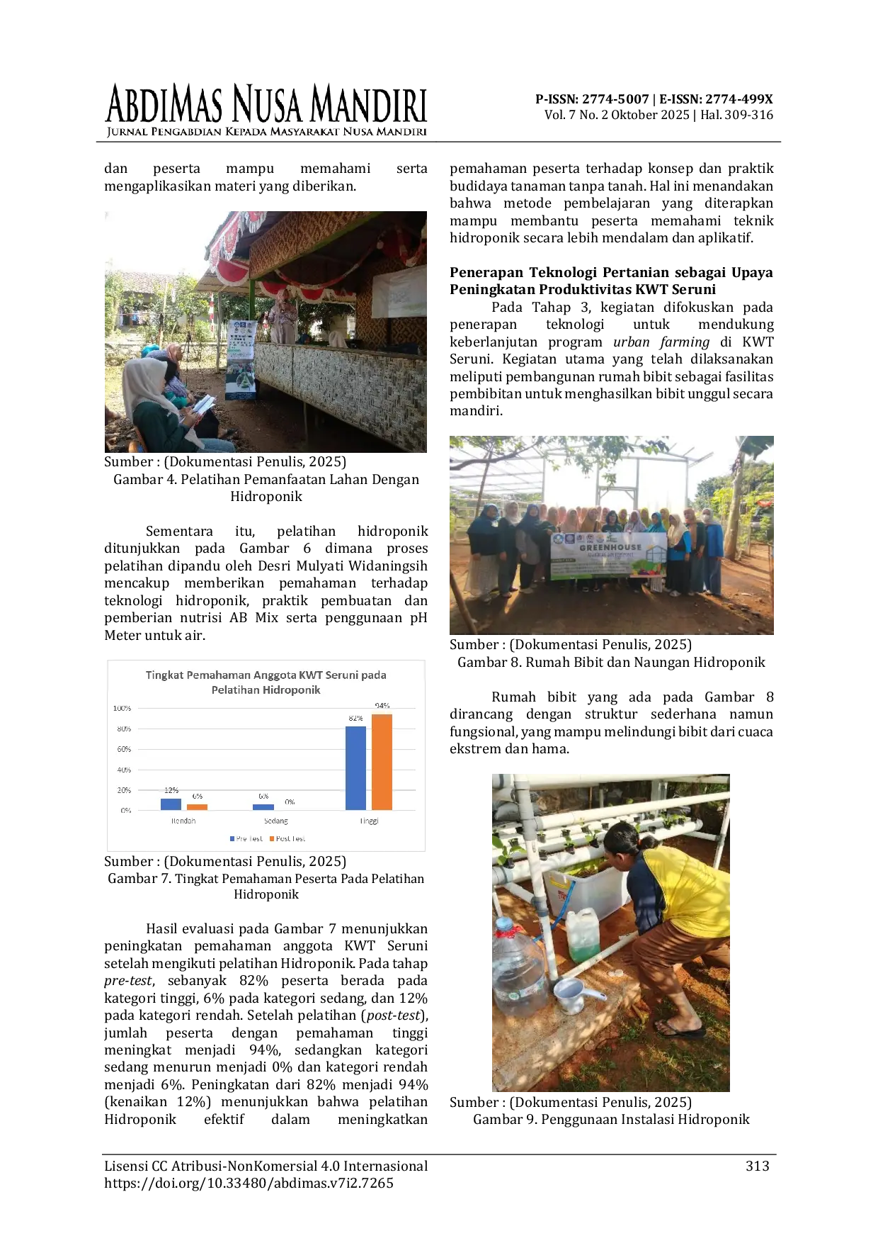 JURIS Peningkatan Kapasitas Kwt Seruni Melalui Participatory Action Research Dalam Urban Farming Dan Hidroponik