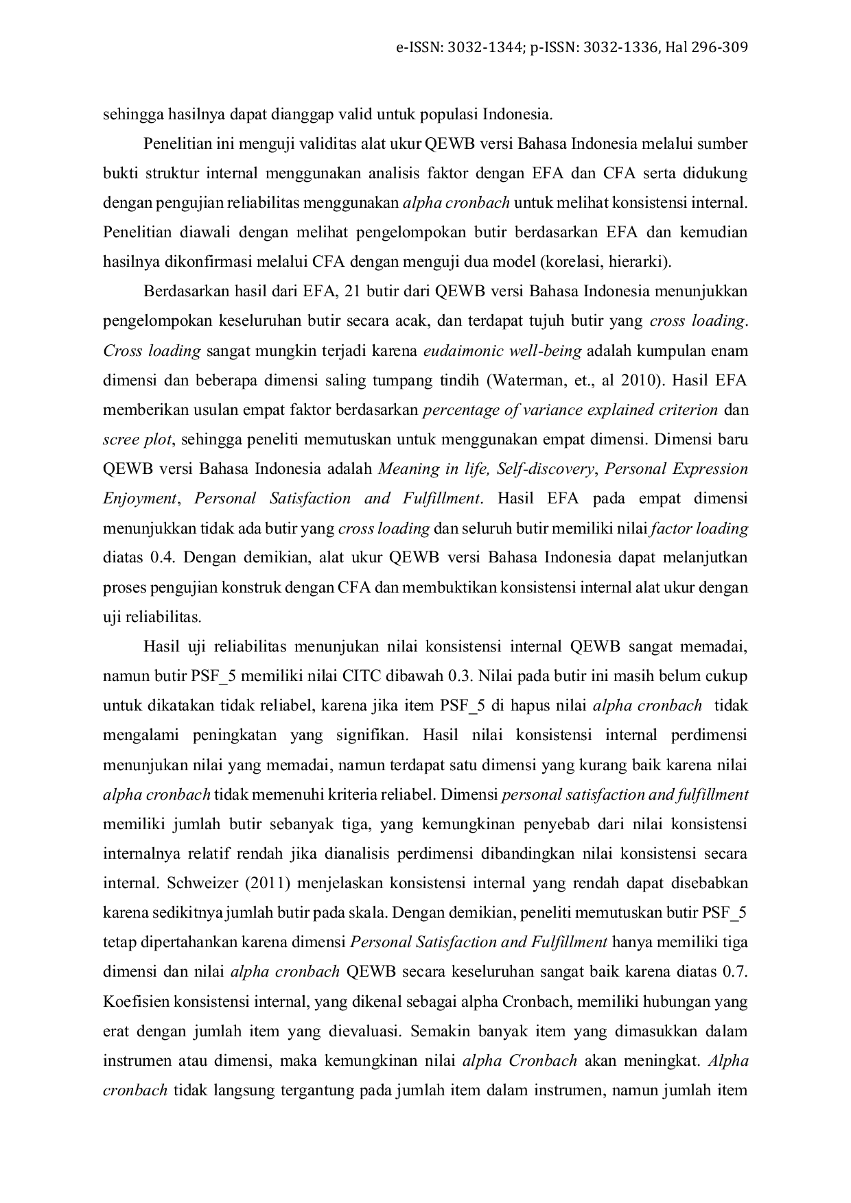 JURIS Validitas dan Reliabilitas Kuesioner Eudaimonic Well Being Versi Bahasa Indonesia