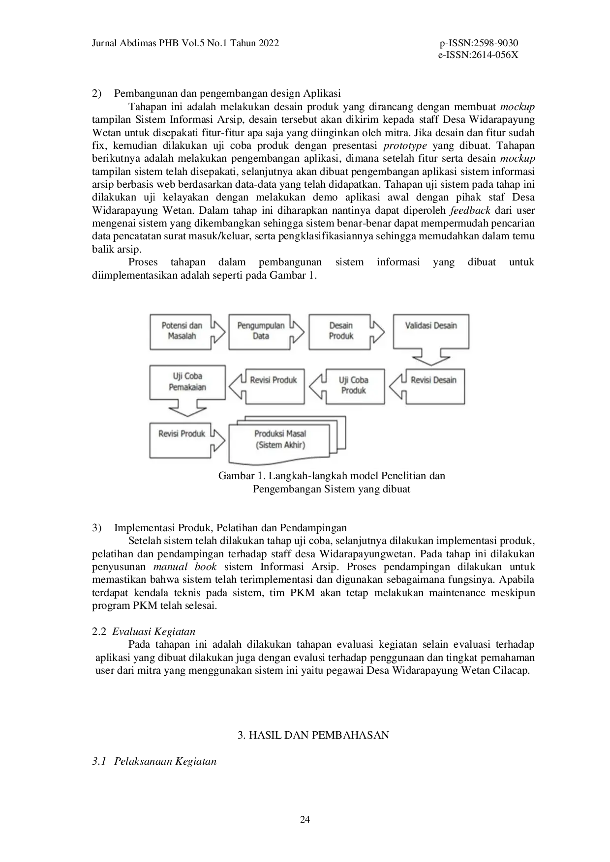 juris Implementasi Sistem Informasi Arsip Desa Widarapayung Wetan Cilacap Untuk Peningkatan Pelayanan Pemerintah