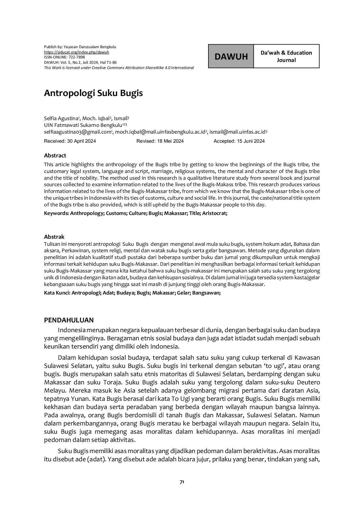 JURIS Antropologi Suku Bugis