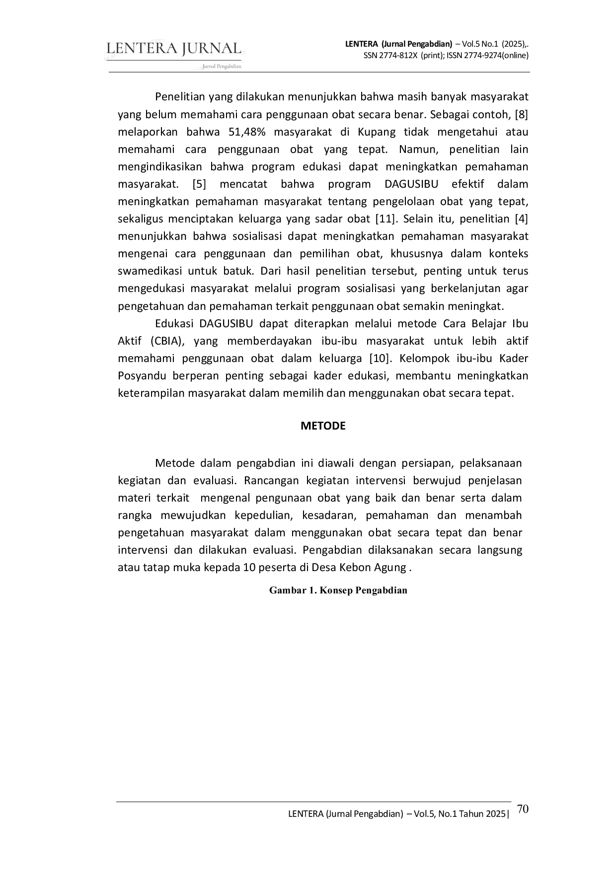 JURIS Upaya Peningkatan Pengetahuan Tentang Penggunaan Obat Yang Benar Melalui Edukasi Dagusibu Obat Pada Kader Posyandu