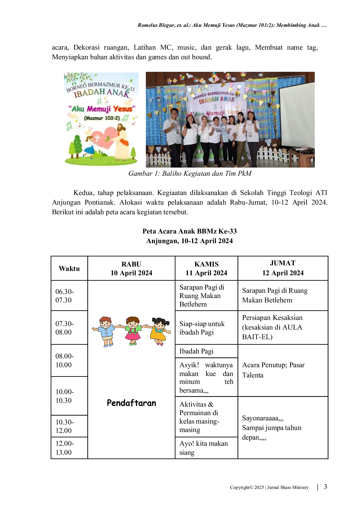 JURIS Aku Memuji Yesus Mazmur 103 2 Membimbing Anak Melalui Kegiatan Borneo Bermazmur